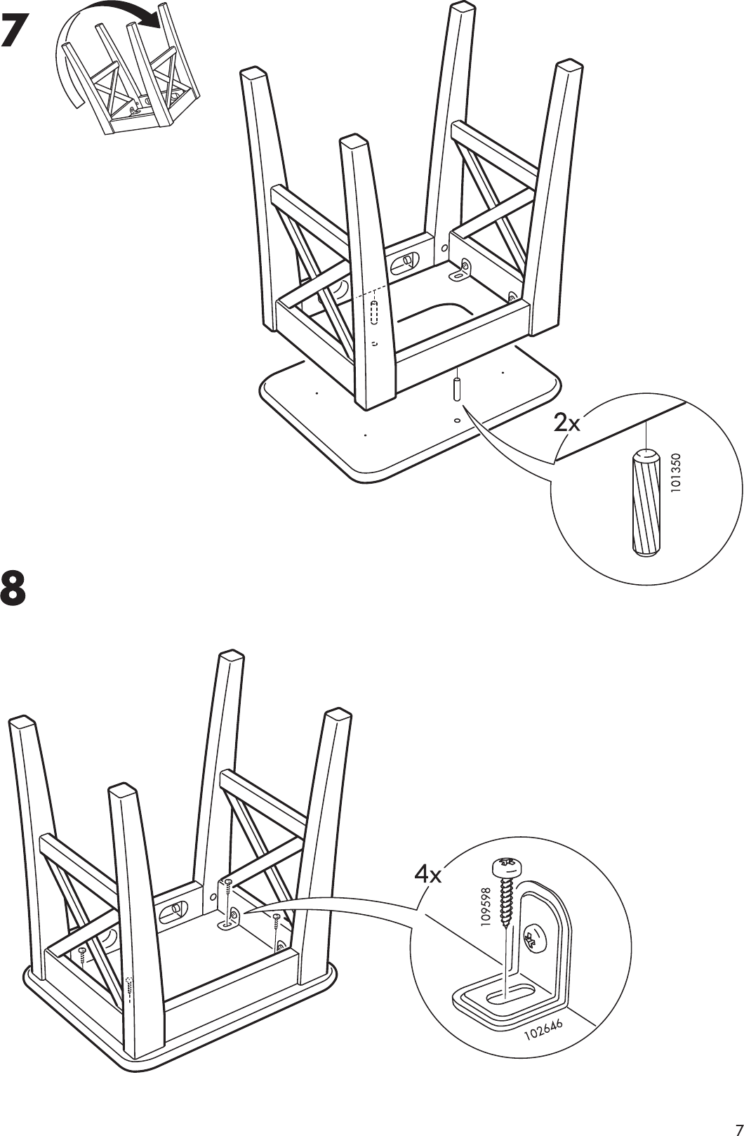 Page 7 of 8 - Ikea Ikea-Ingolf-Stool-Assembly-Instruction