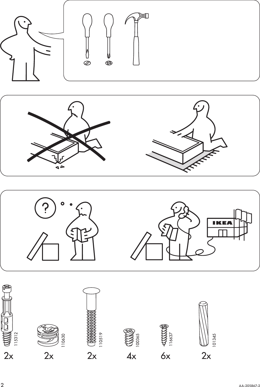 Page 2 of 8 - Ikea Ikea-Inreda-Drawer-23-5-8X15-3-4-Assembly-Instruction