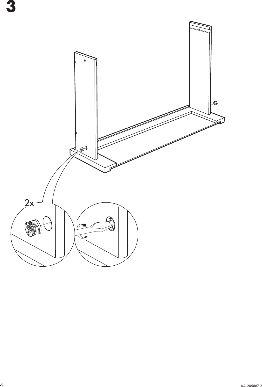 Page 4 of 8 - Ikea Ikea-Inreda-Drawer-23-5-8X15-3-4-Assembly-Instruction