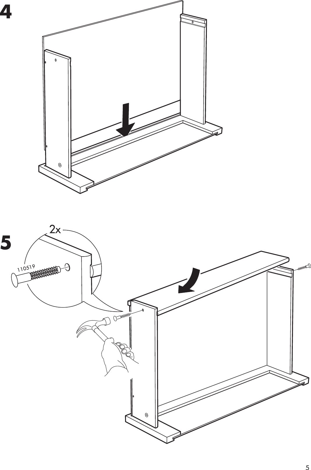 Page 5 of 8 - Ikea Ikea-Inreda-Drawer-23-5-8X15-3-4-Assembly-Instruction