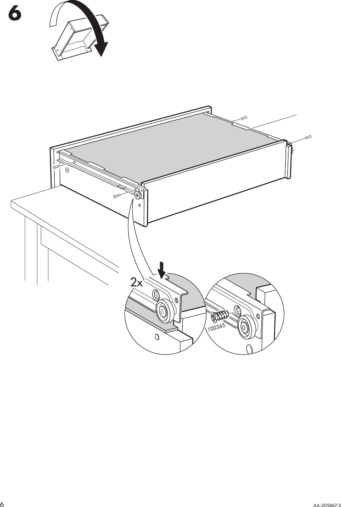 Page 6 of 8 - Ikea Ikea-Inreda-Drawer-23-5-8X15-3-4-Assembly-Instruction