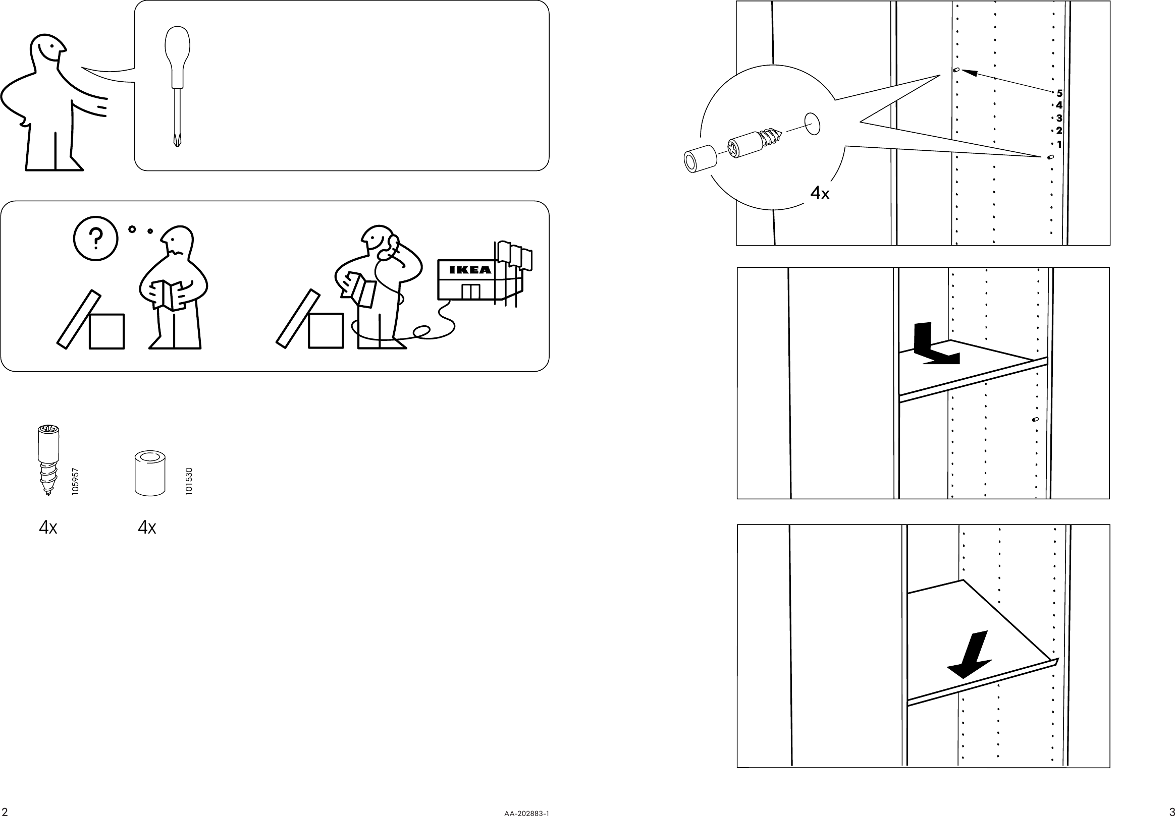 Ikea Inreda Magazine Shelf Assembly Instruction