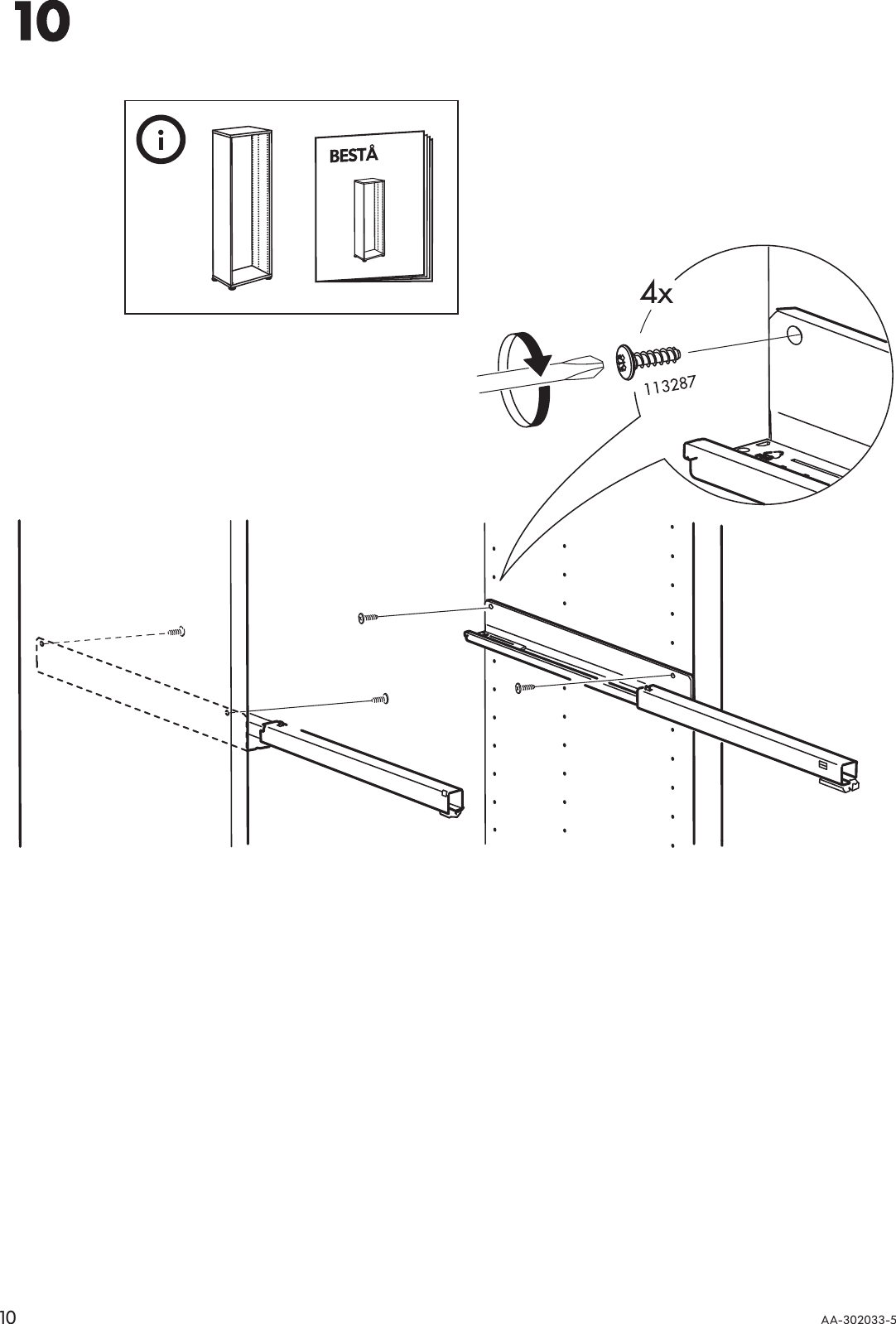 Page 10 of 12 - Ikea Ikea-Inreda-Pull-Out-Frame-Assembly-Instruction