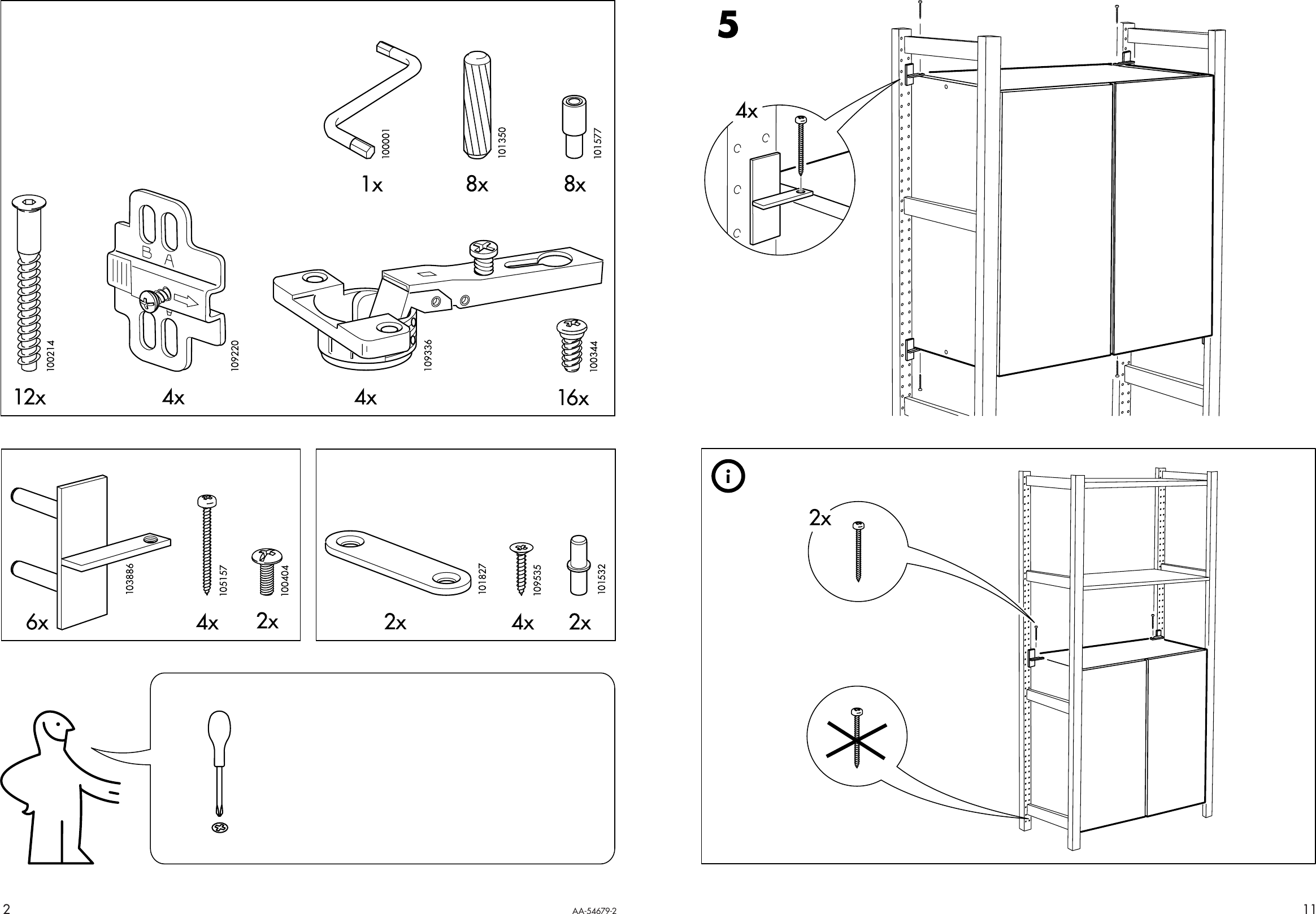 Page 2 of 6 - Ikea Ikea-Ivar-Cabinet-32X20X33-Assembly-Instruction-6  Ikea-ivar-cabinet-32x20x33-assembly-instruction