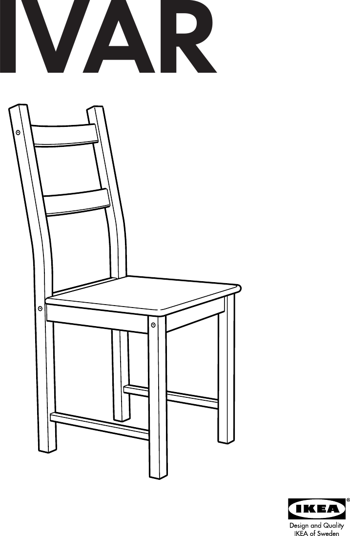 Page 1 of 4 - Ikea Ikea-Ivar-Chair-Pine-Assembly-Instruction