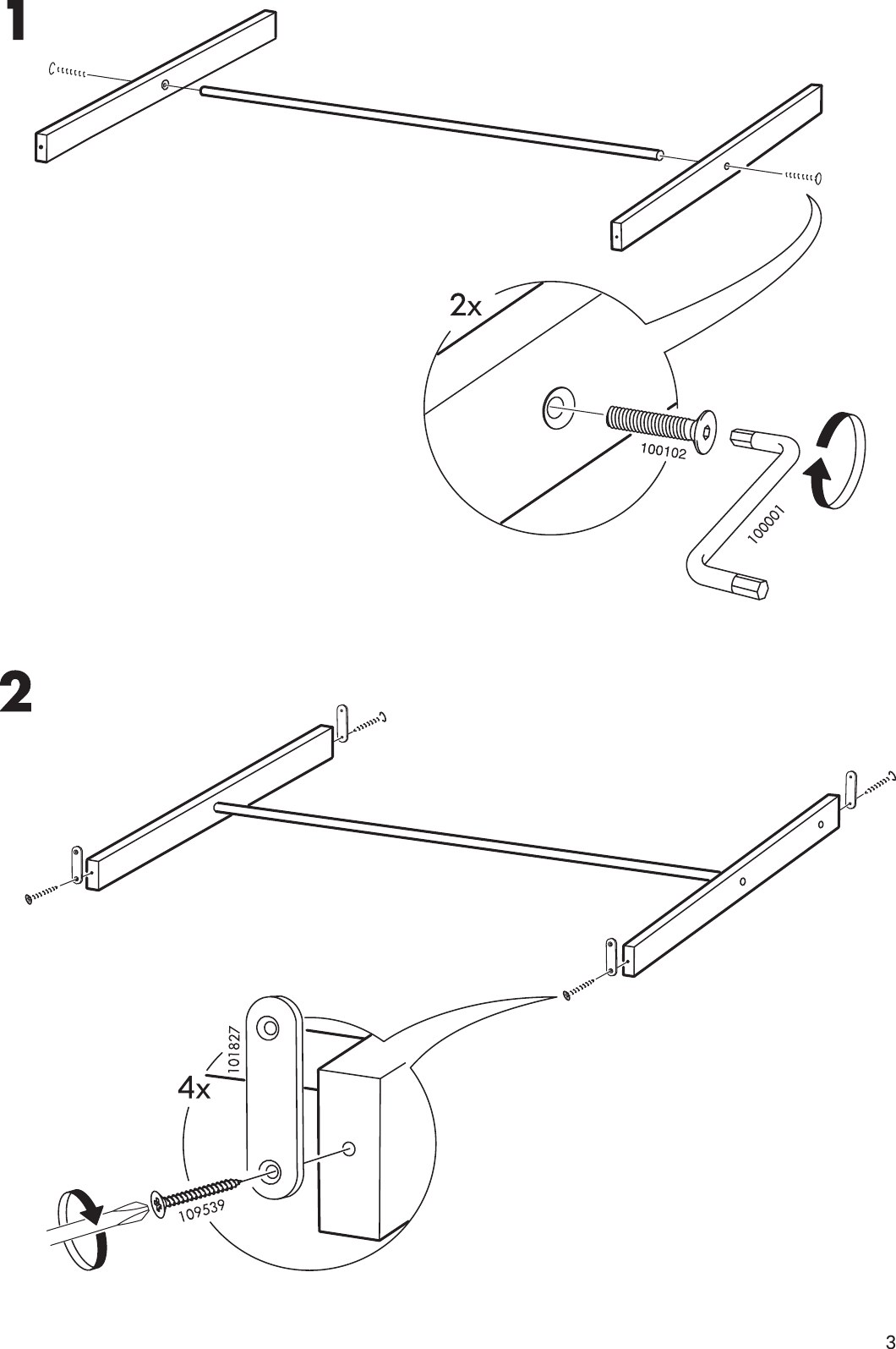 Page 3 of 4 - Ikea Ikea-Ivar-Clothes-Rail-Assembly-Instruction