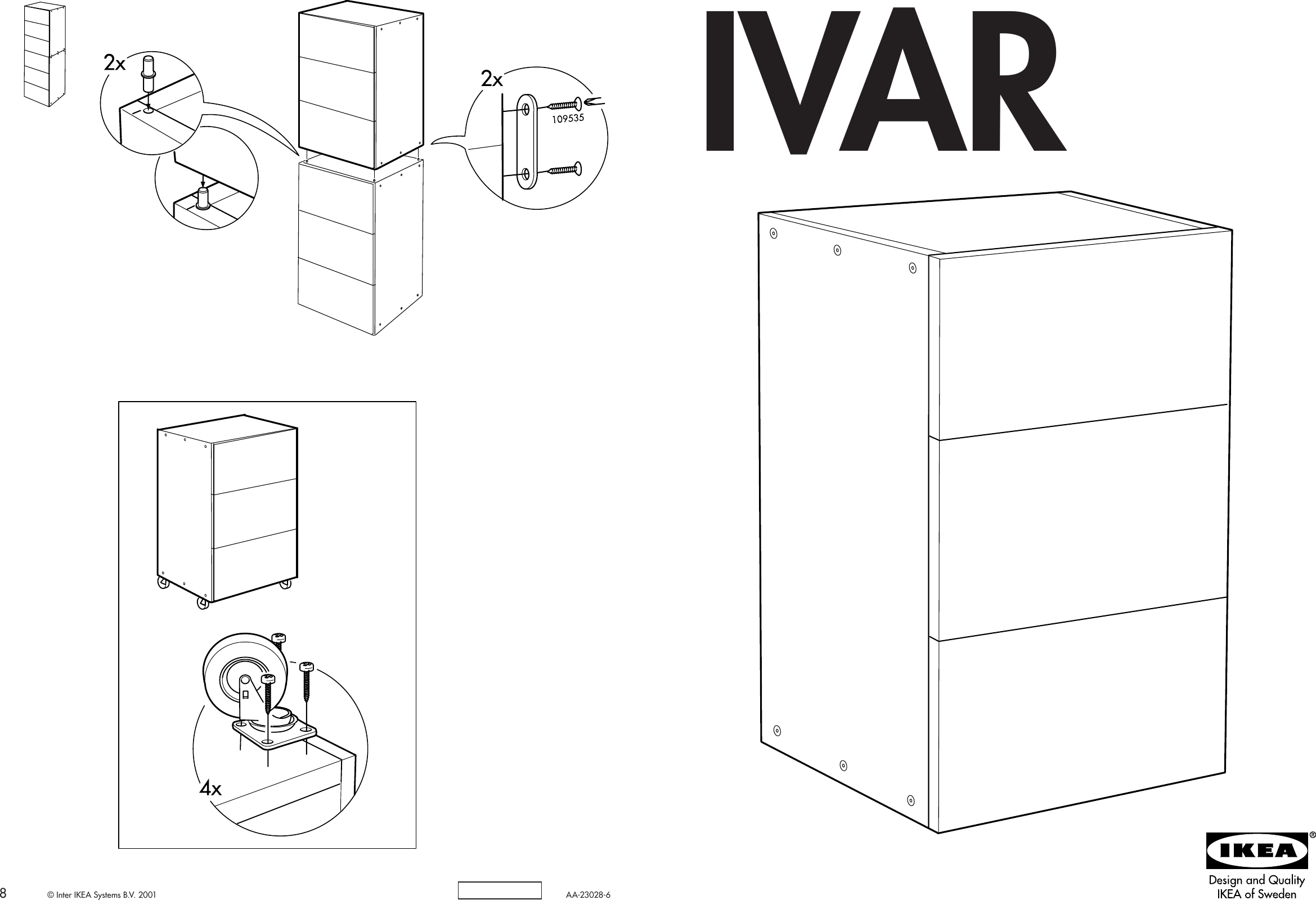 Page 1 of 4 - Ikea Ikea-Ivar-Drawer-Unit-15X22-Assembly-Instruction-2  Ikea-ivar-drawer-unit-15x22-assembly-instruction