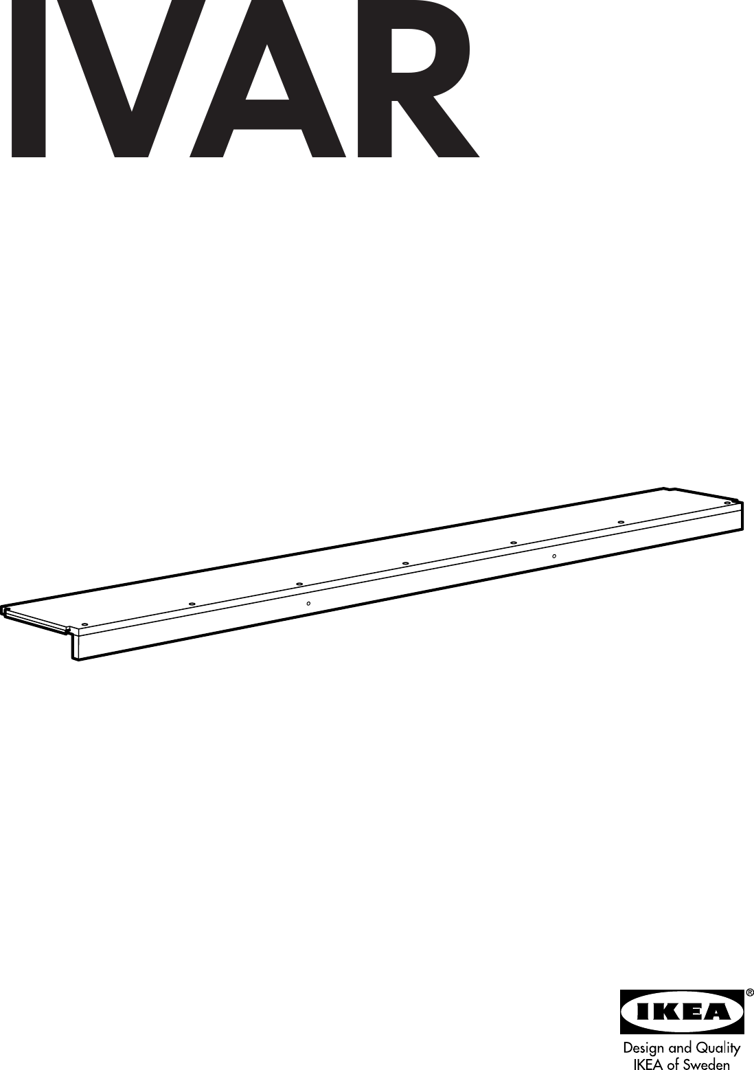 Page 1 of 8 - Ikea Ikea-Ivar-Shelf-82-5-8X11-3-4-Assembly-Instruction