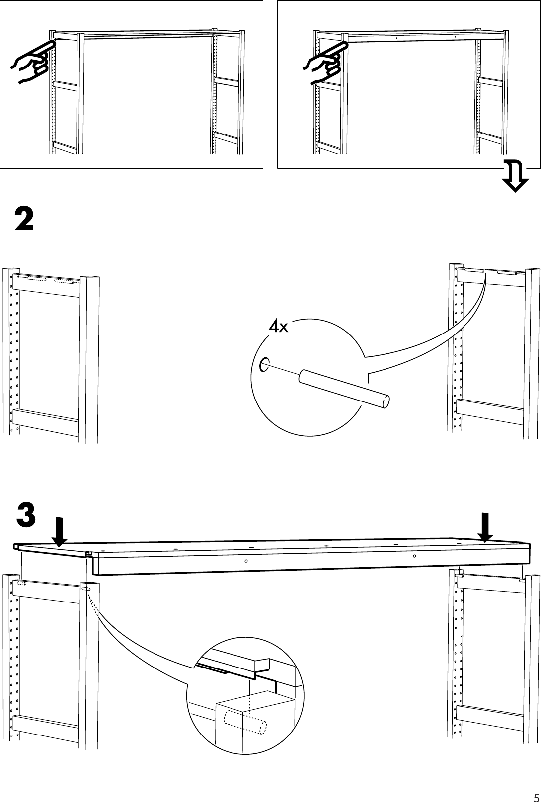 Page 5 of 8 - Ikea Ikea-Ivar-Shelf-82-5-8X11-3-4-Assembly-Instruction