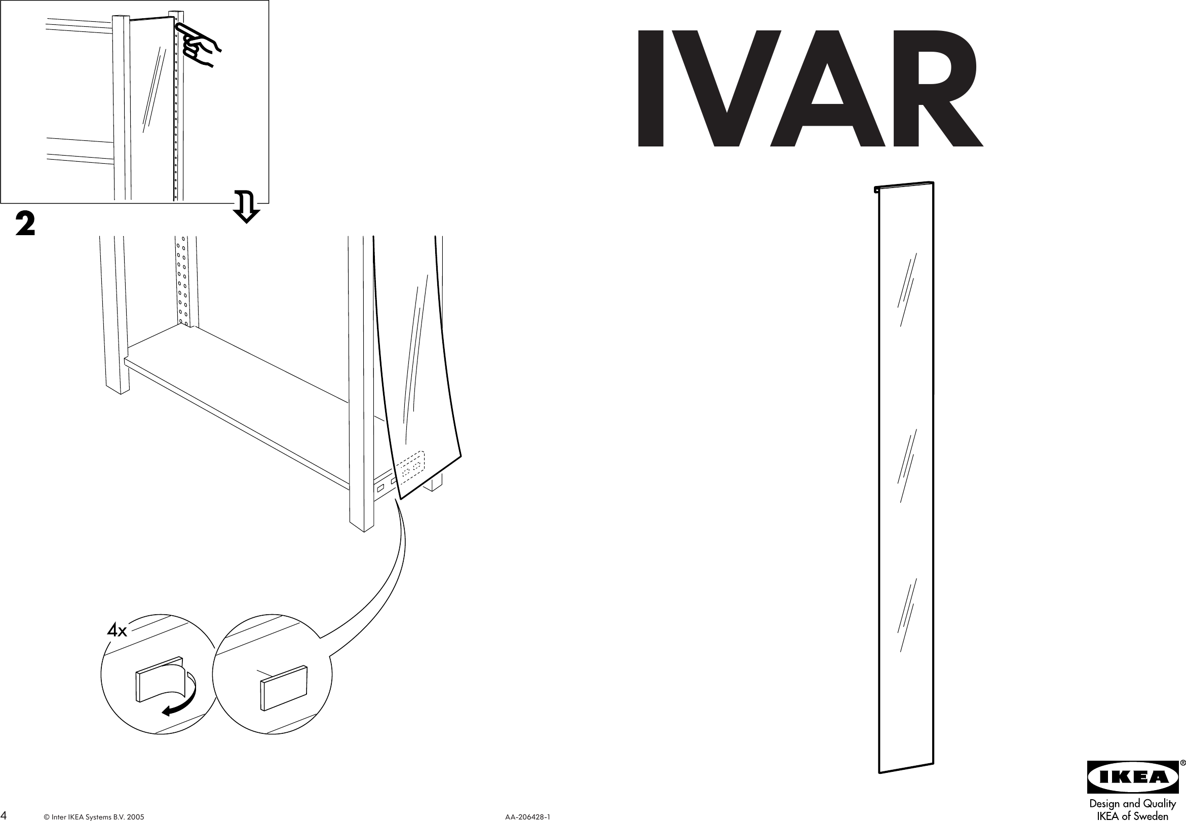 Page 1 of 2 - Ikea Ikea-Ivar-Side-Unit-Filling-9X66-7-8-Assembly-Instruction