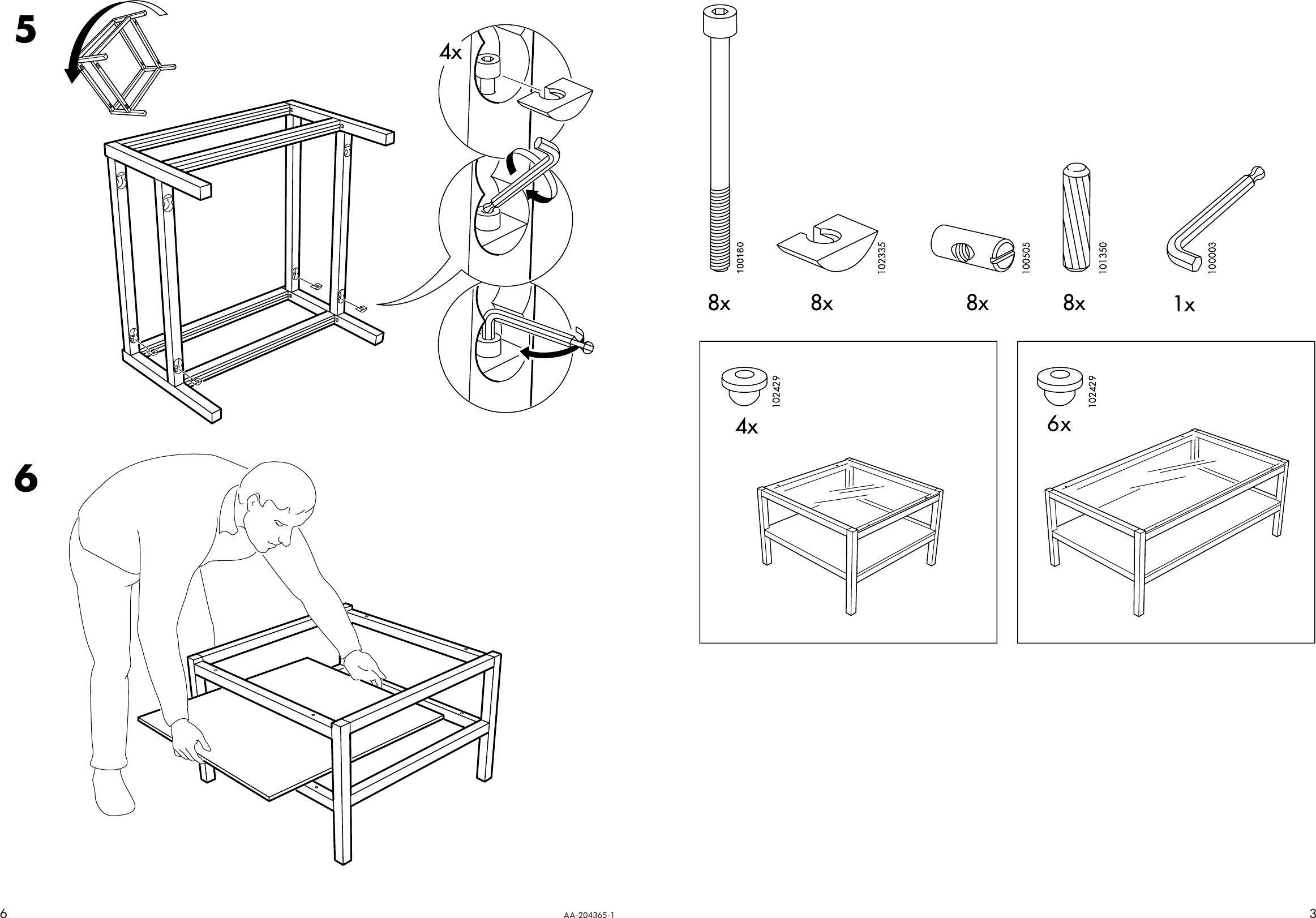 Page 3 of 4 - Ikea Ikea-Ivas-Coffee-Table-47X28-Assembly-Instruction