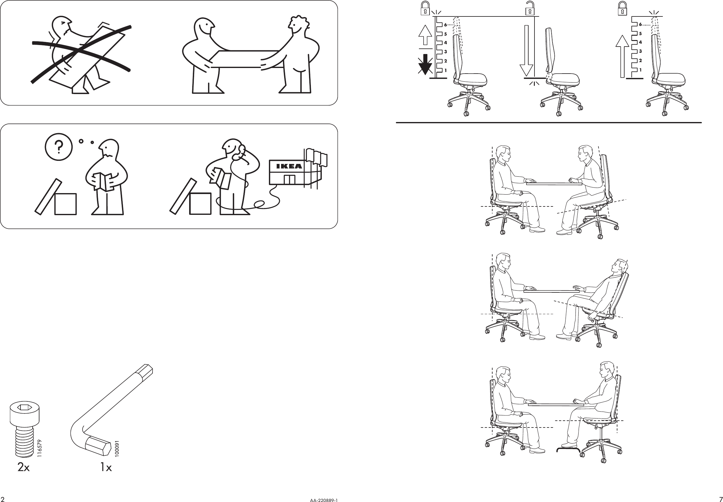 Page 2 of 4 - Ikea Ikea-Jerrik-Swivel-Chair-Assembly-Instruction