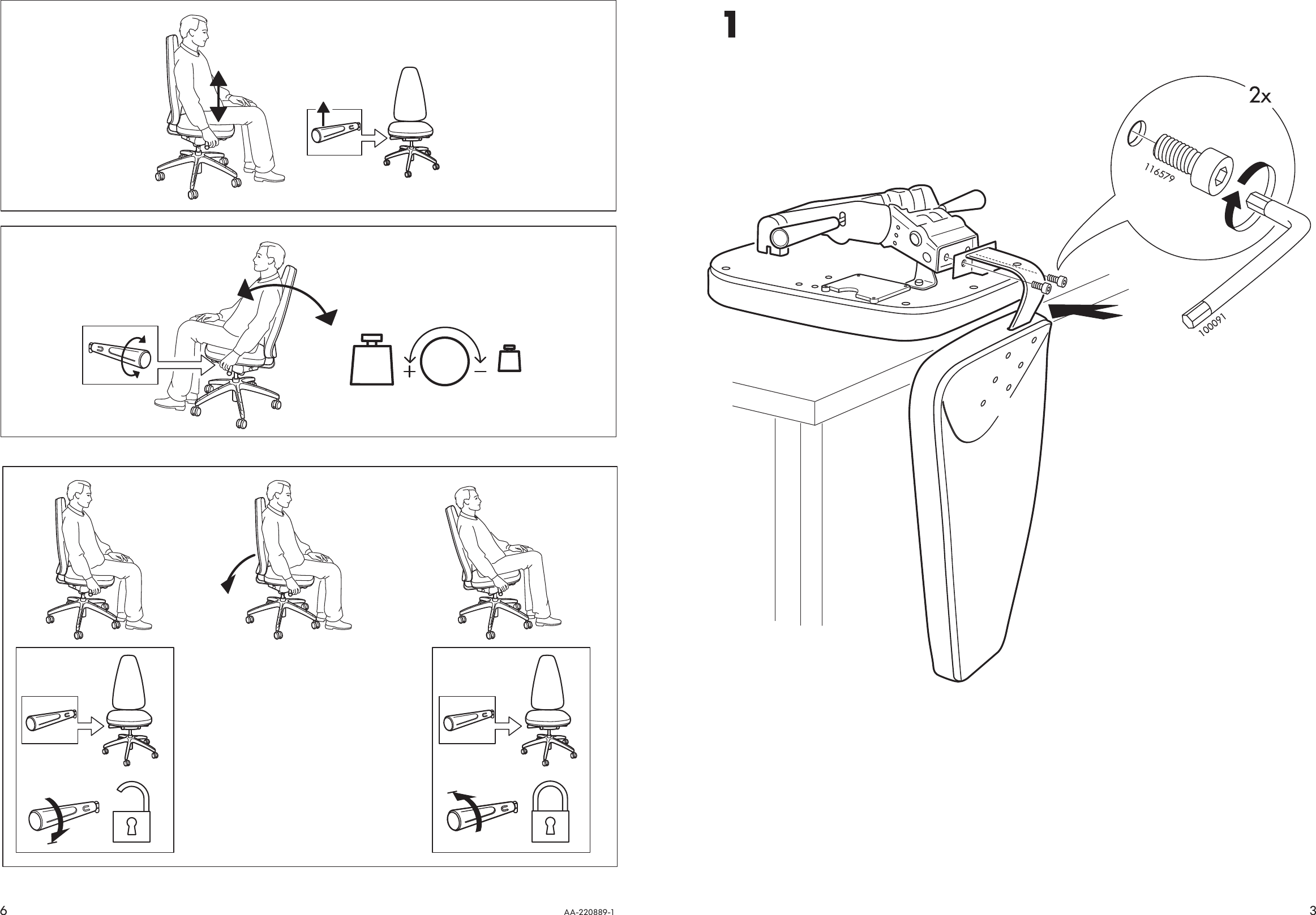 Page 3 of 4 - Ikea Ikea-Jerrik-Swivel-Chair-Assembly-Instruction