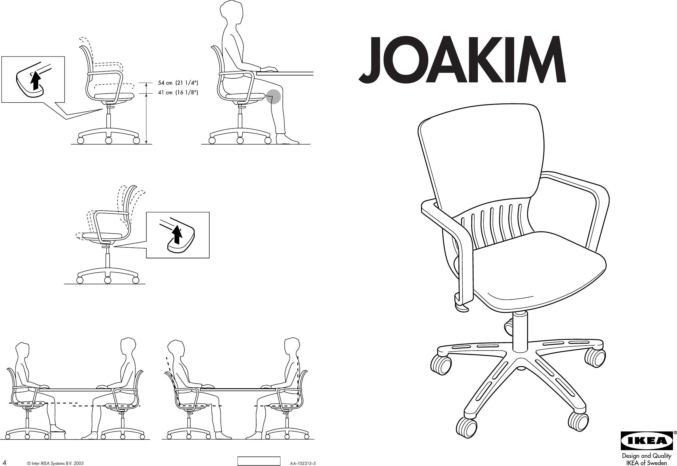 Page 1 of 2 - Ikea Ikea-Joakim-Swivel-Chair-Assembly-Instruction-6  Ikea-joakim-swivel-chair-assembly-instruction