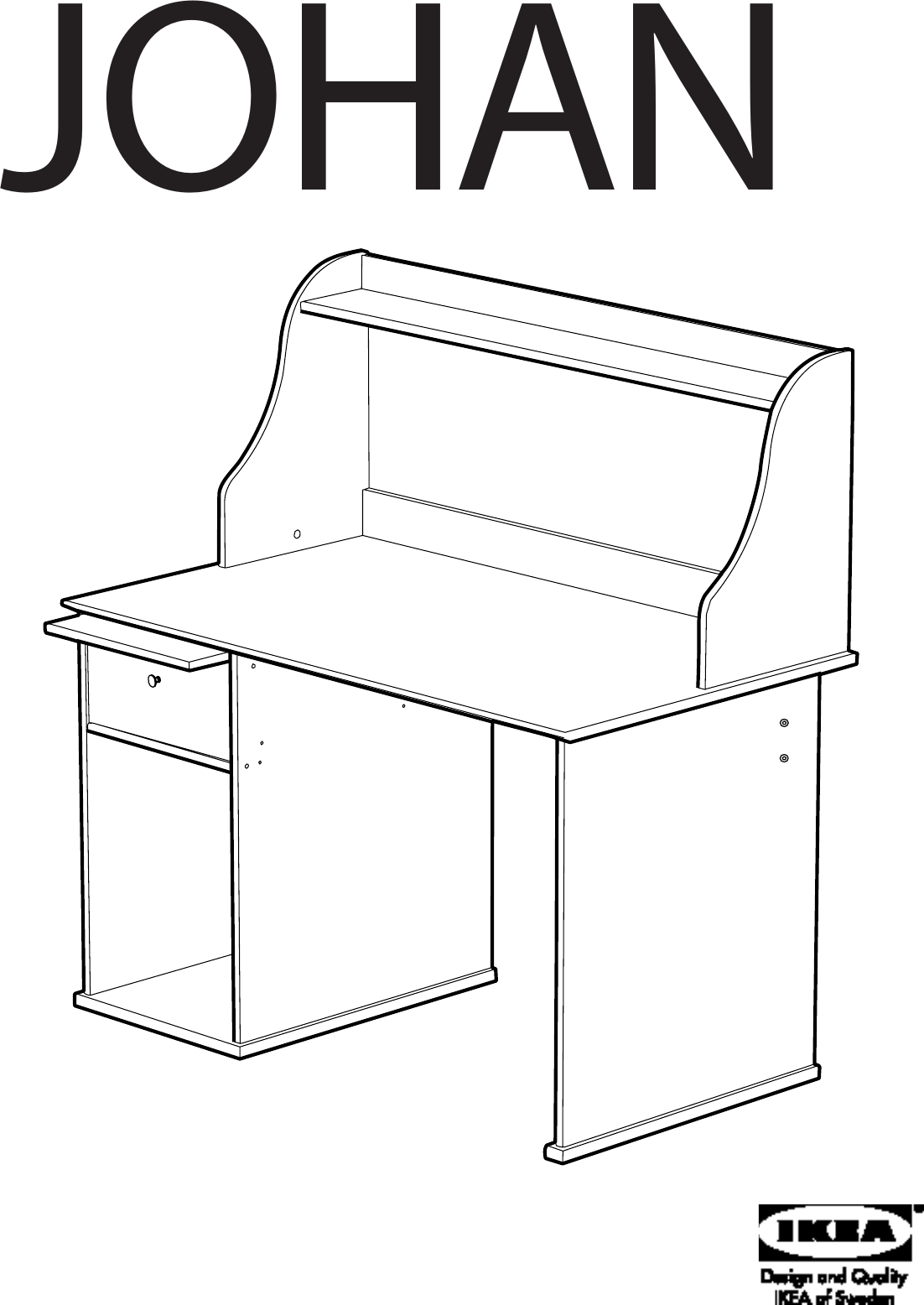 Ikea Johan Desk W Shelf Unit 47X28 Assembly Instruction