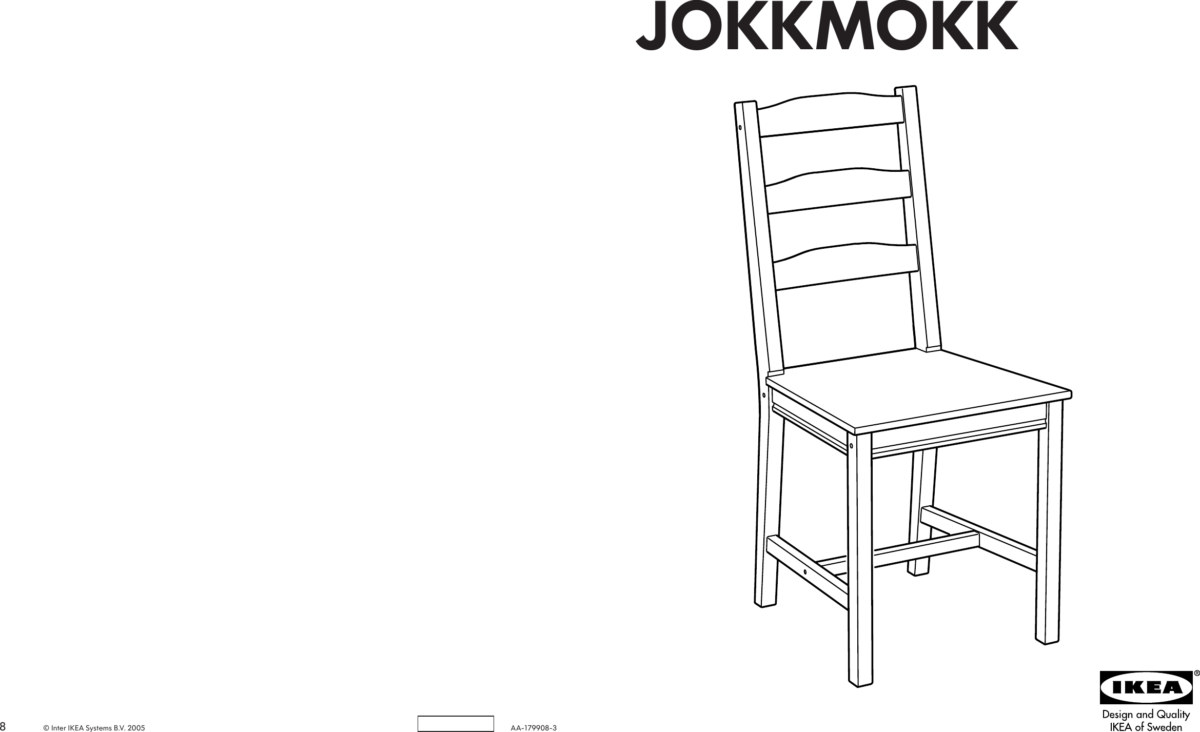 Page 1 of 4 - Ikea Ikea-Jokkmokk-Chair-Assembly-Instruction