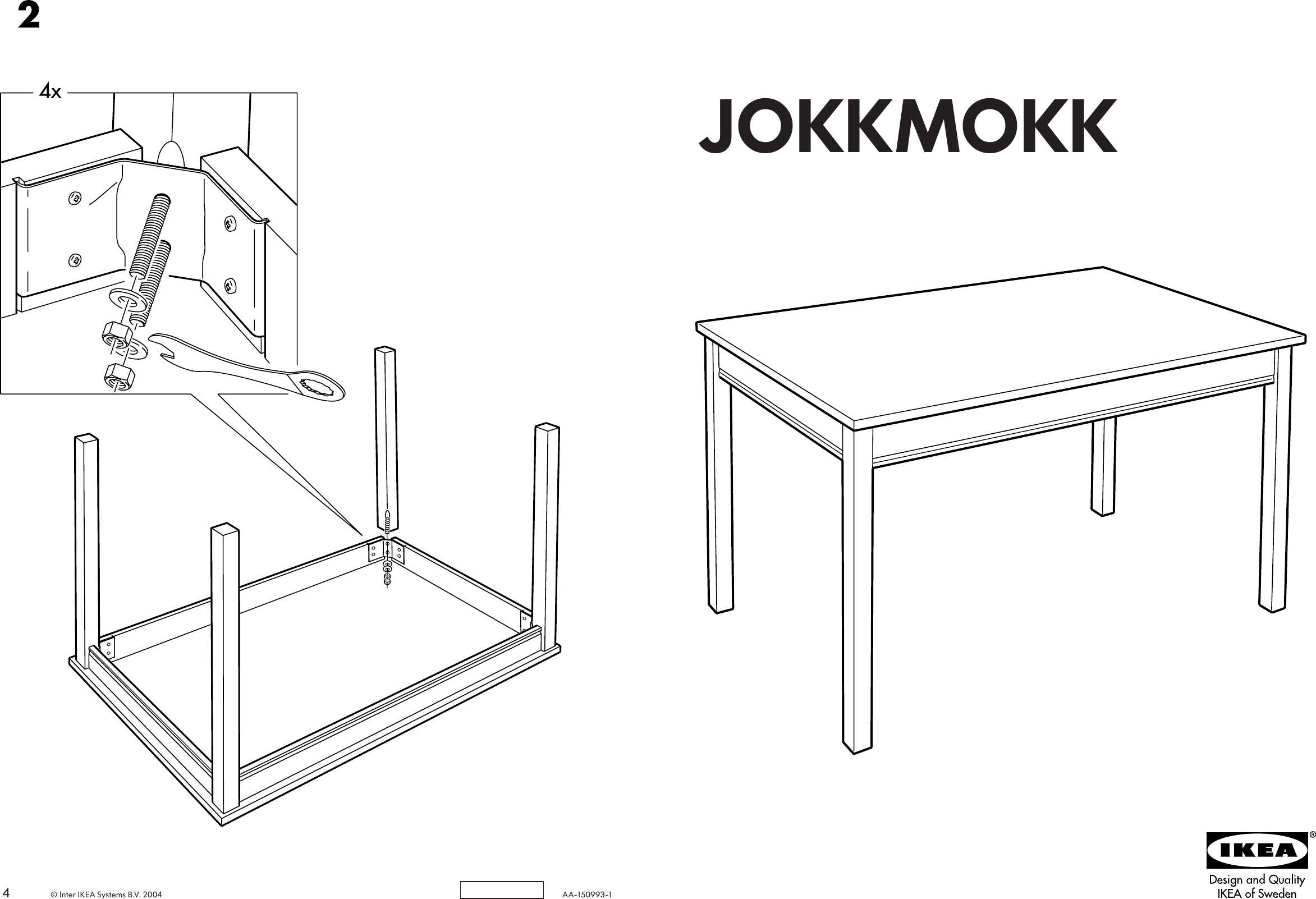 Page 1 of 2 - Ikea Ikea-Jokkmokk-Table-Assembly-Instruction-2  Ikea-jokkmokk-table-assembly-instruction