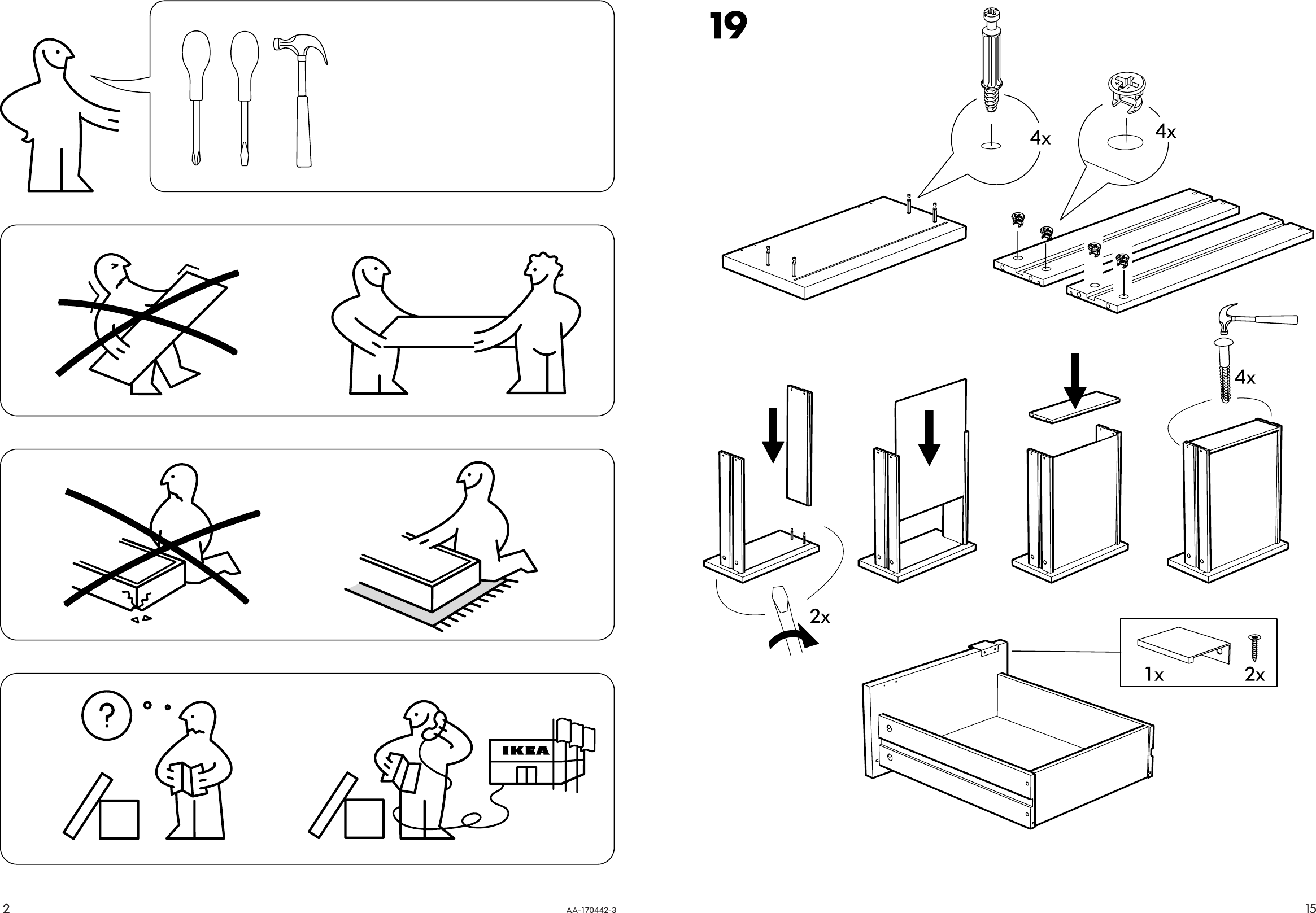 Page 2 of 8 - Ikea Ikea-Jonas-Desk-55-1-8X25-5-8-Assembly-Instruction