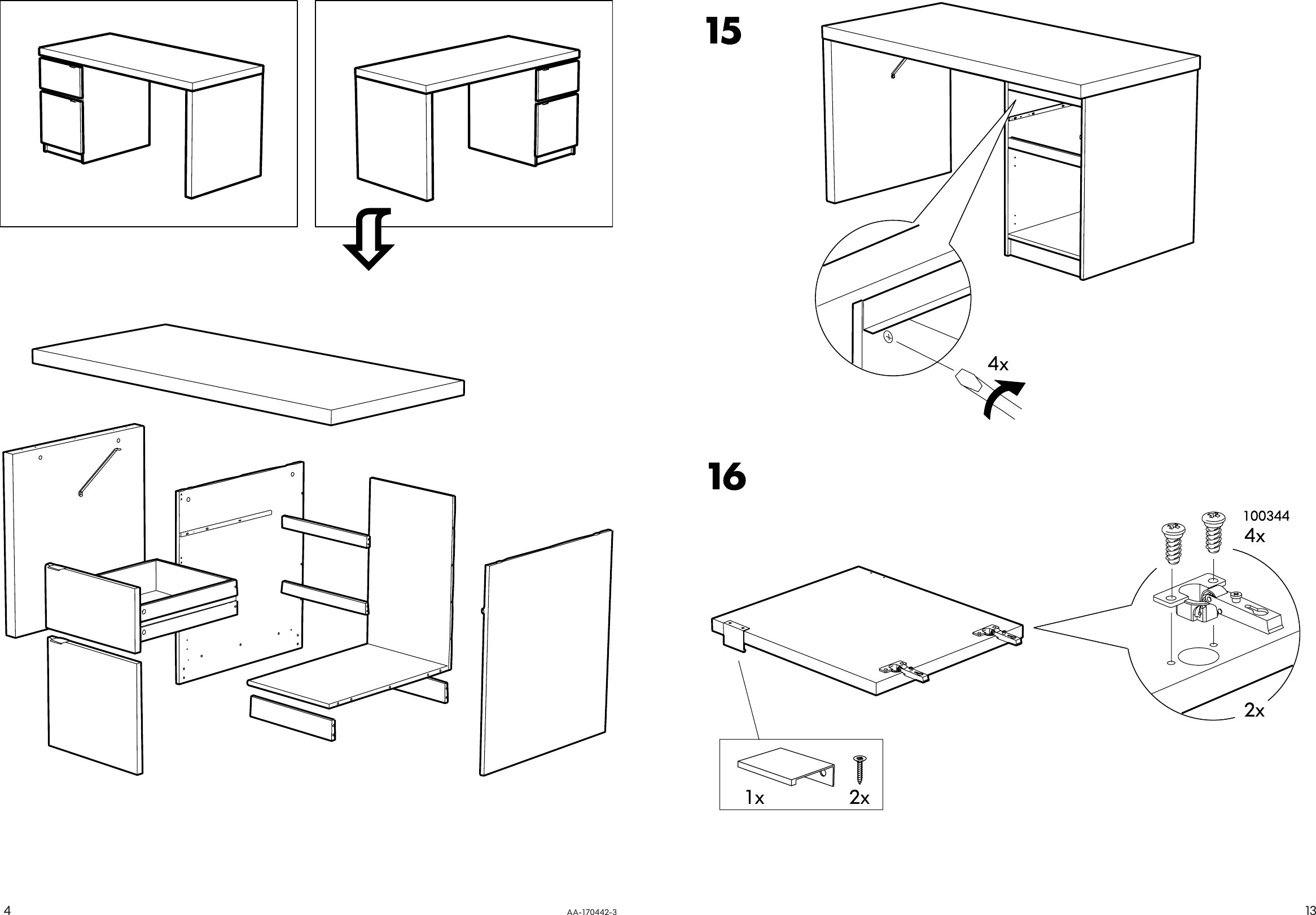 Page 4 of 8 - Ikea Ikea-Jonas-Desk-55-1-8X25-5-8-Assembly-Instruction