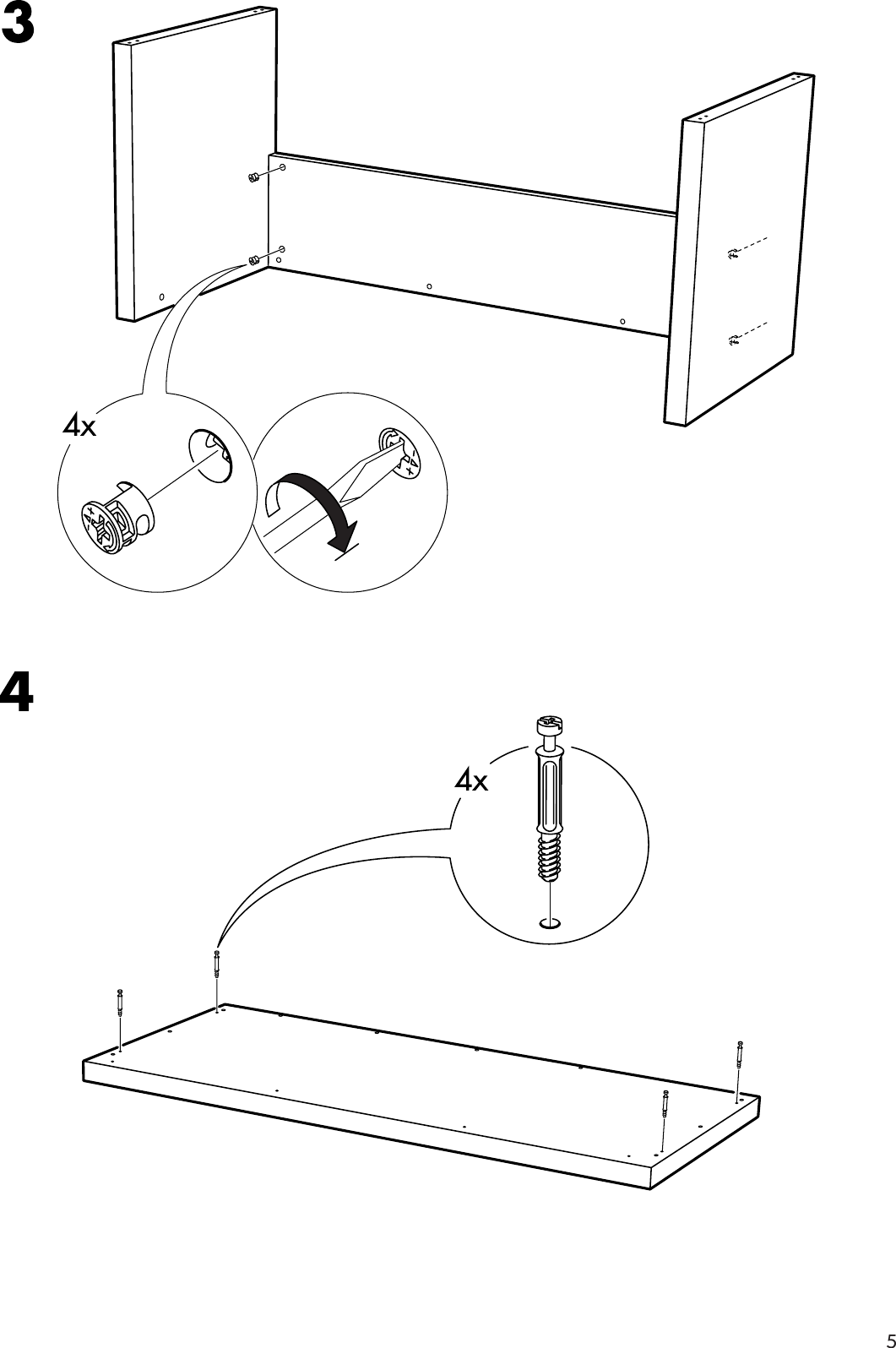Ikea Jonas Desk W Pull Out Panel Assembly Instruction