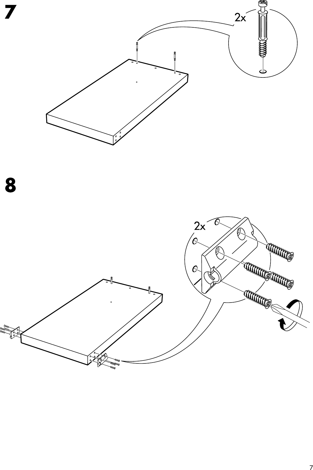 Page 7 of 12 - Ikea Ikea-Jonas-Desk-W-Pull-Out-Panel-Assembly-Instruction