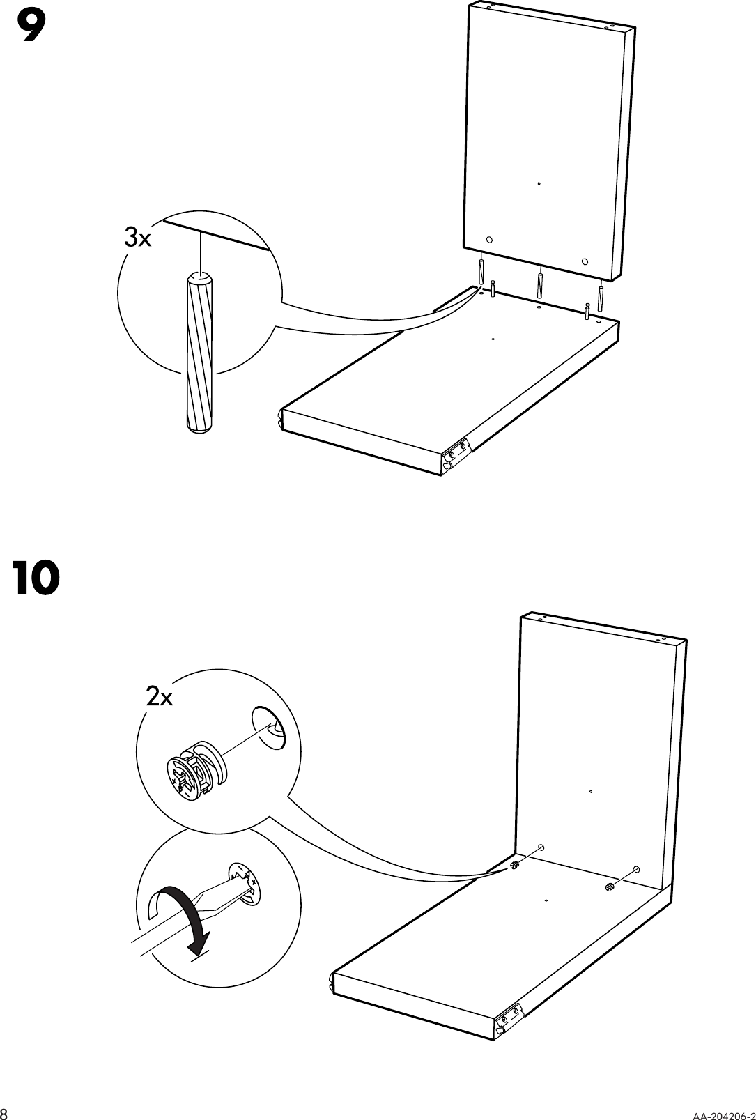 Ikea Jonas Desk W Pull Out Panel Assembly Instruction
