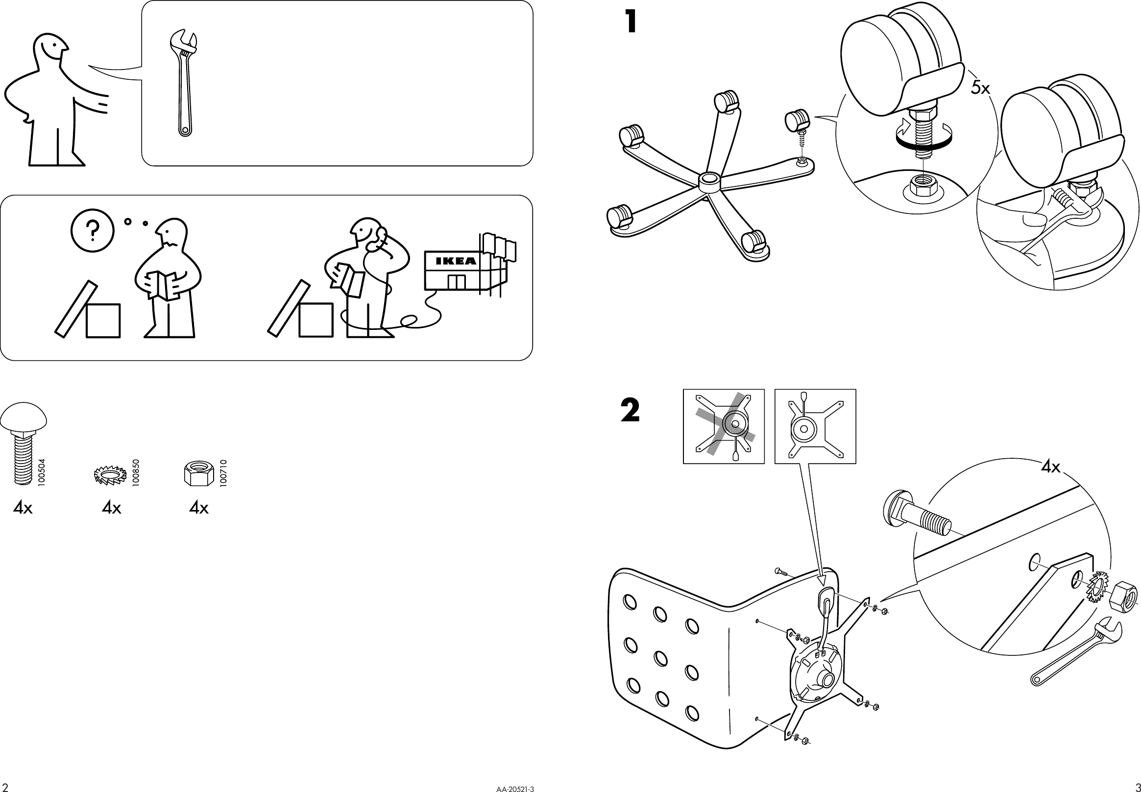 Page 2 of 2 - Ikea Ikea-Jules-Chair-Frame-Swivel-Assembly-Instruction-2  Ikea-jules-chair-frame-swivel-assembly-instruction