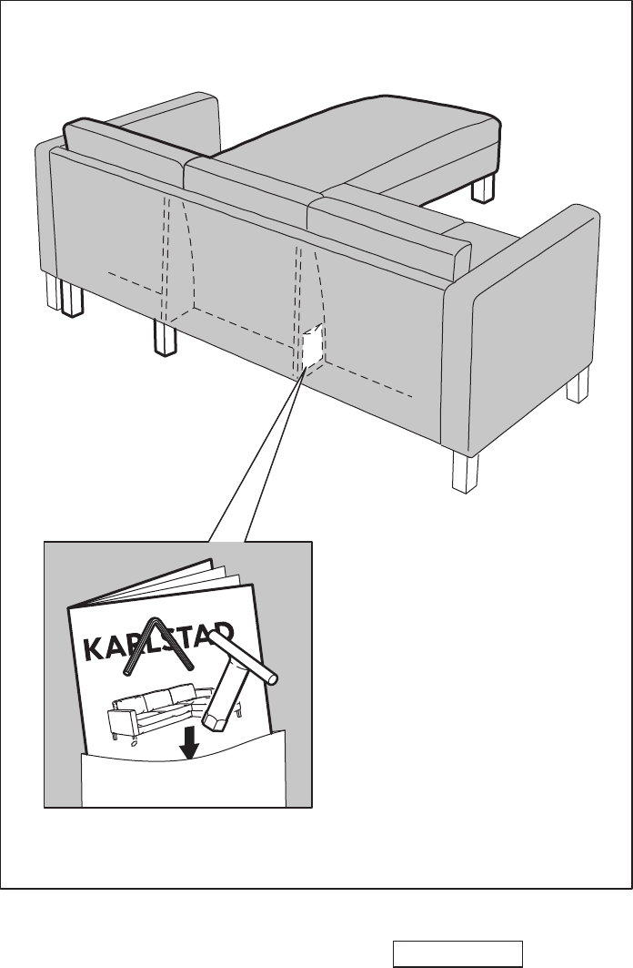 Ikea Karlstad Add On Chaise Cover Assembly Instruction