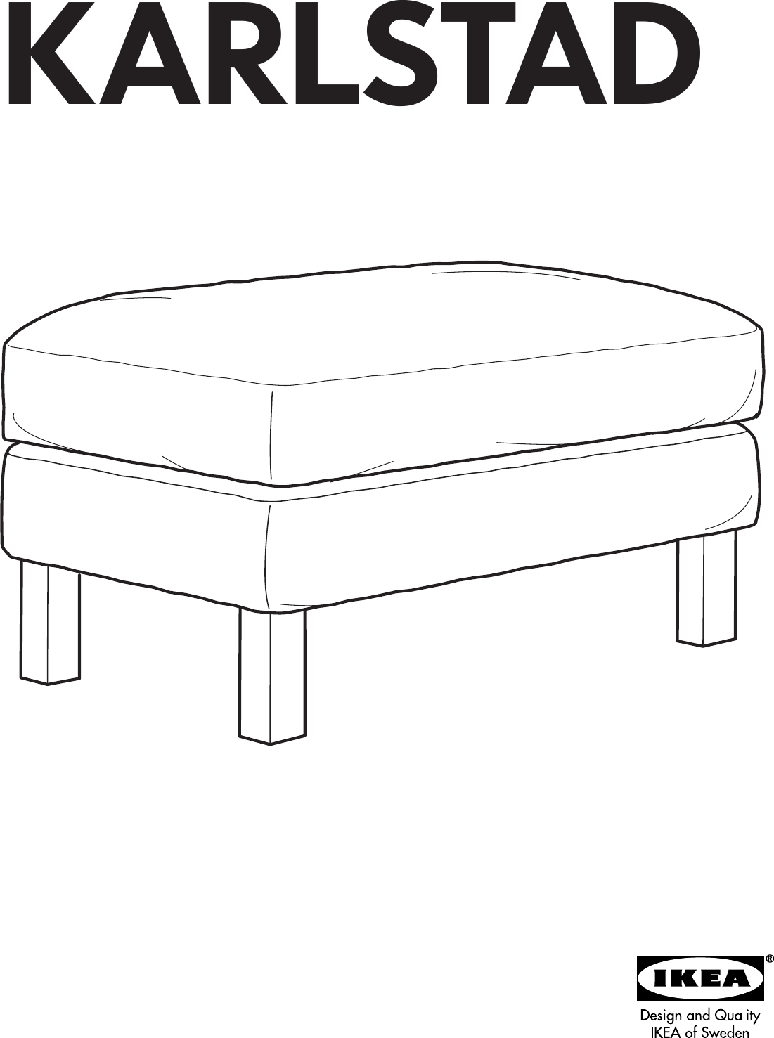 Page 1 of 8 - Ikea Ikea-Karlstad-Footstool-Frame-Cover-Assembly-Instruction
