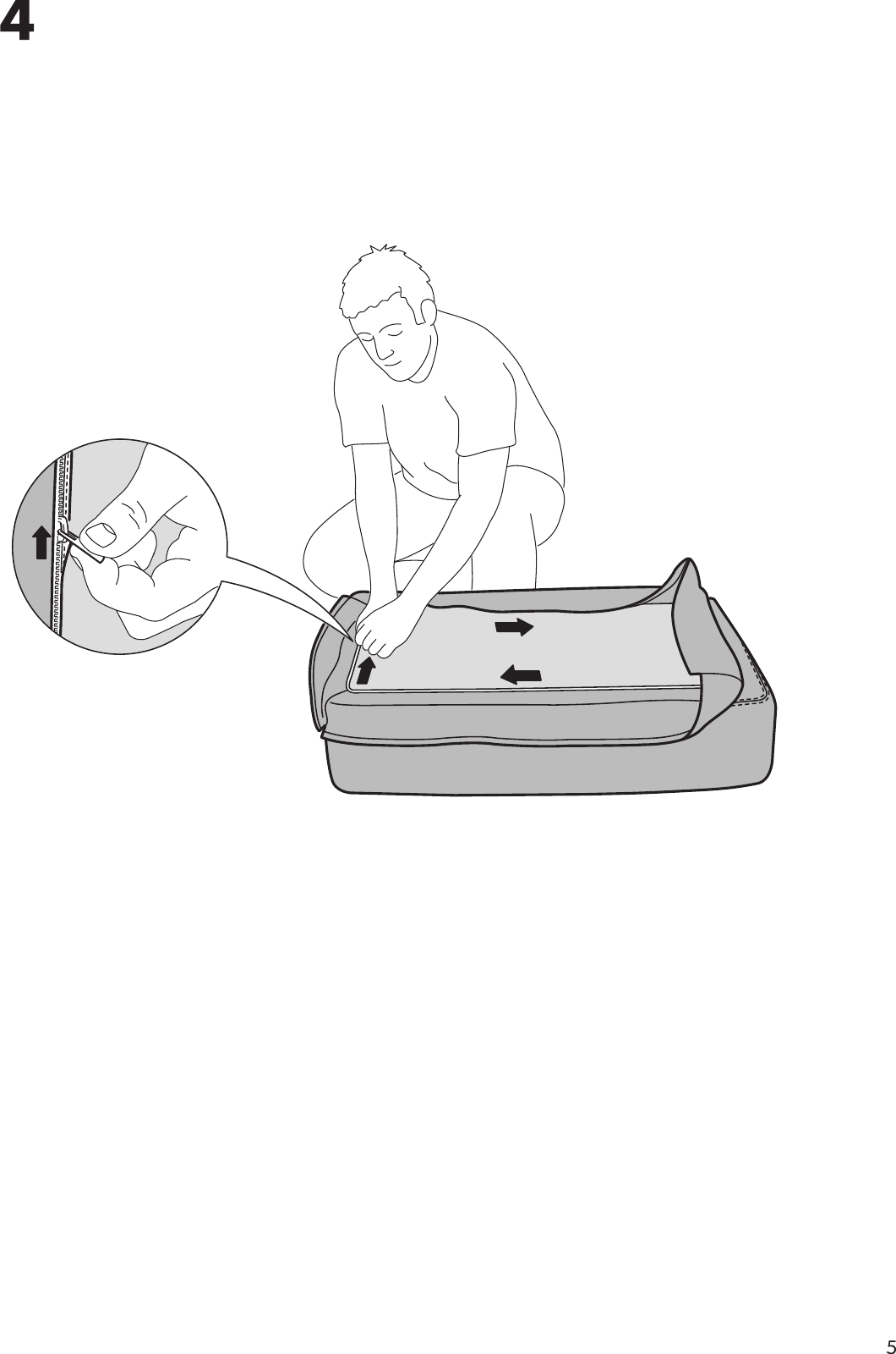 Page 5 of 8 - Ikea Ikea-Karlstad-Footstool-Frame-Cover-Assembly-Instruction