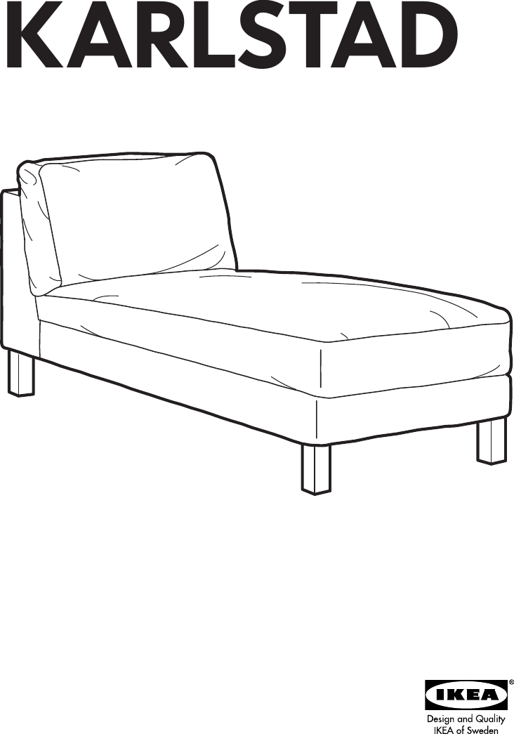 Page 1 of 12 - Ikea Ikea-Karlstad-Free-Standing-Chaise-Cover-Assembly-Instruction