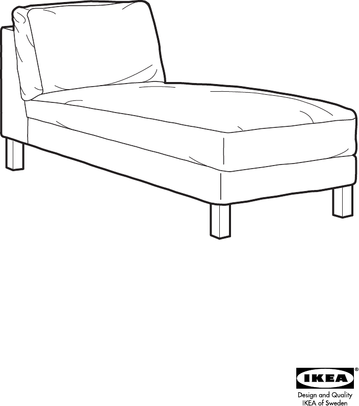 Ikea Karlstad Free Standing Chaise Cover Assembly Instruction