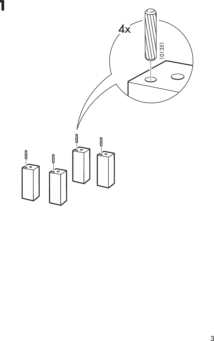 Page 3 of 4 - Ikea Ikea-Karlstad-Leg-5-7-8-4Pk-Assembly-Instruction