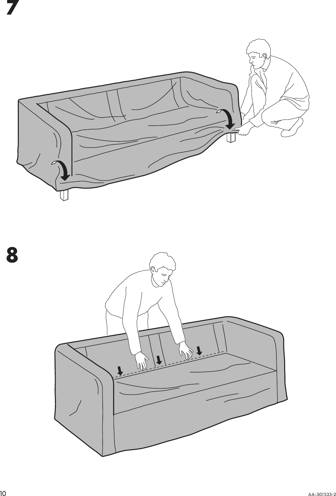 Page 10 of 12 - Ikea Ikea-Karlstad-Long-Cover-For-Sofa-Loveseat-Chair-Assembly-Instruction