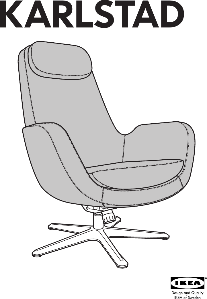 Page 1 of 4 - Ikea Ikea-Karlstad-Swivel-Chair-Assembly-Instruction
