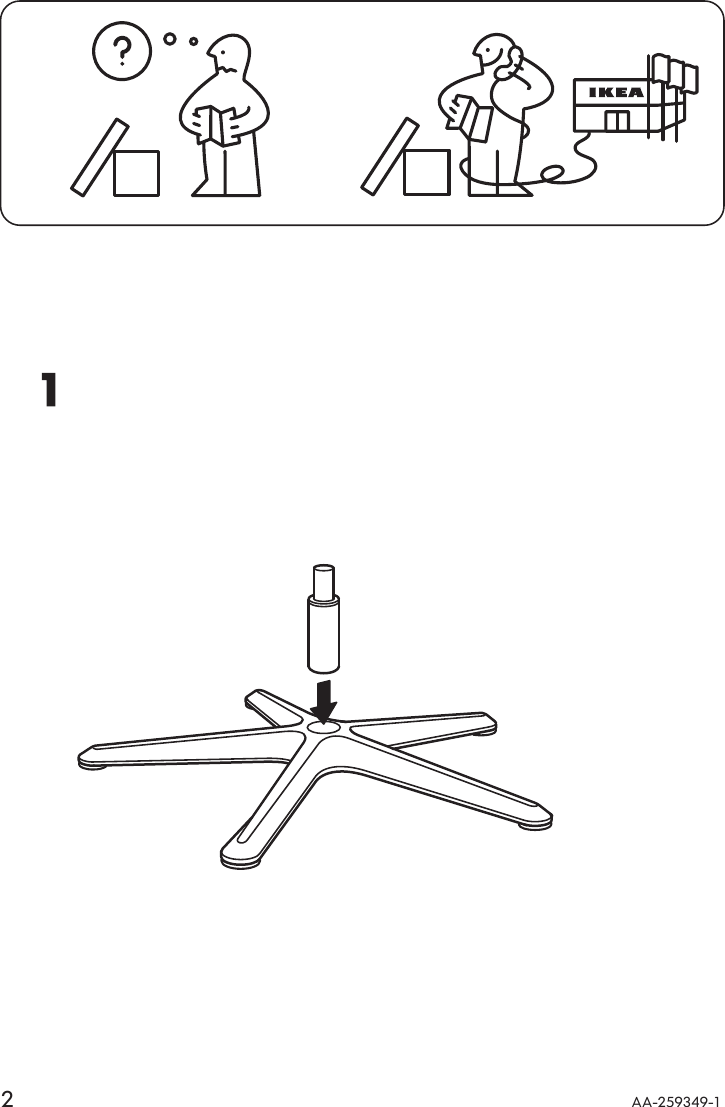 Page 2 of 4 - Ikea Ikea-Karlstad-Swivel-Chair-Assembly-Instruction