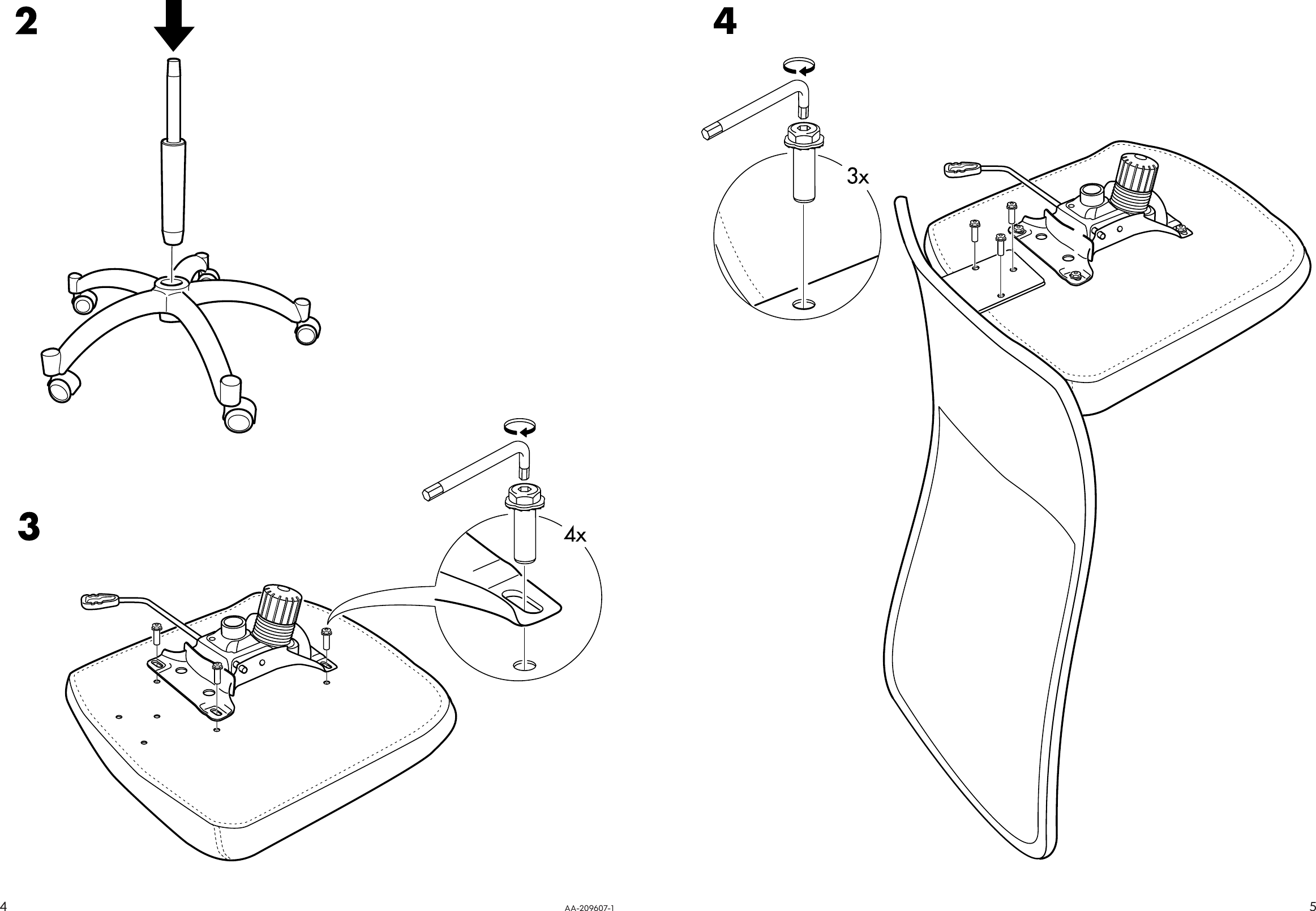 Ikea Karsten Swivel Chair Assembly Instruction