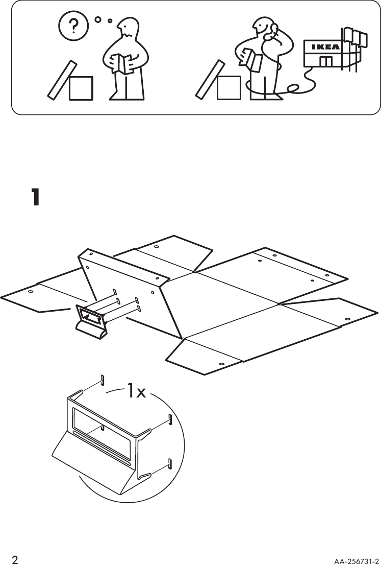 Page 2 of 4 - Ikea Ikea-Kassett-Box-For-Paper-W-Lid-11X14X7-2Pk-Assembly-Instruction