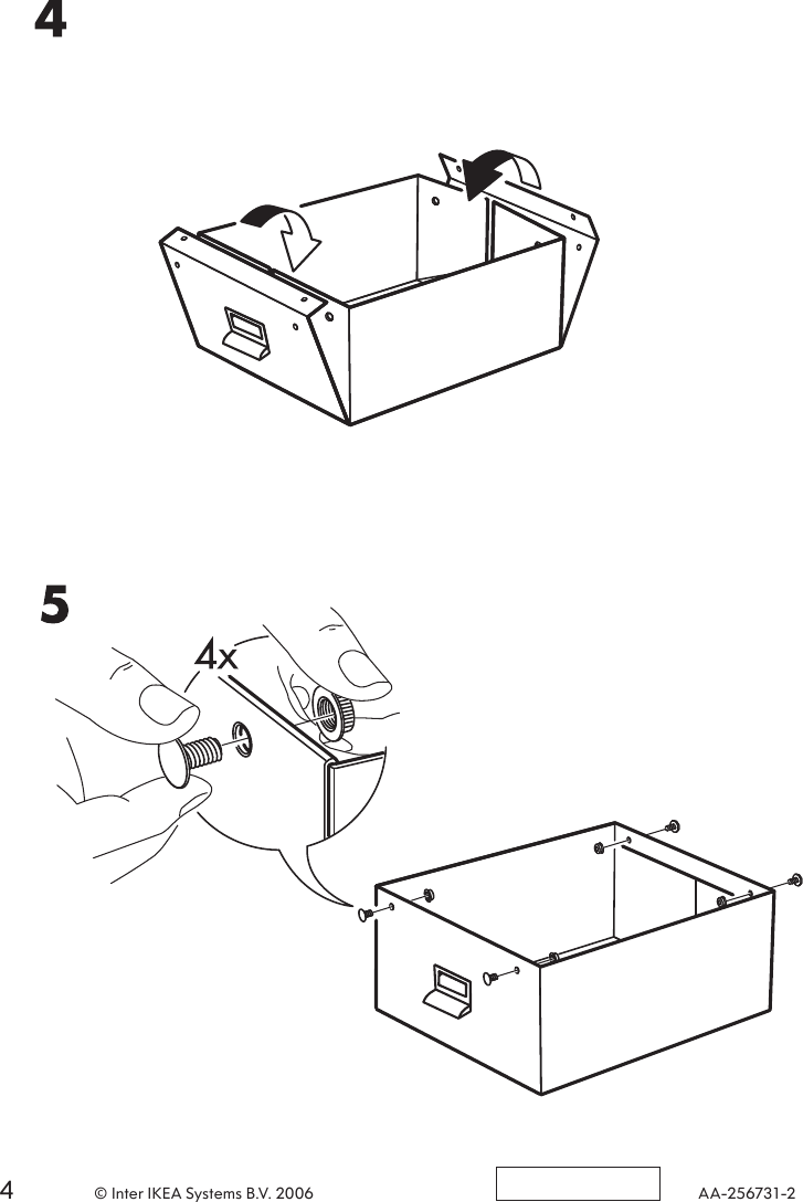Page 4 of 4 - Ikea Ikea-Kassett-Box-For-Paper-W-Lid-11X14X7-2Pk-Assembly-Instruction