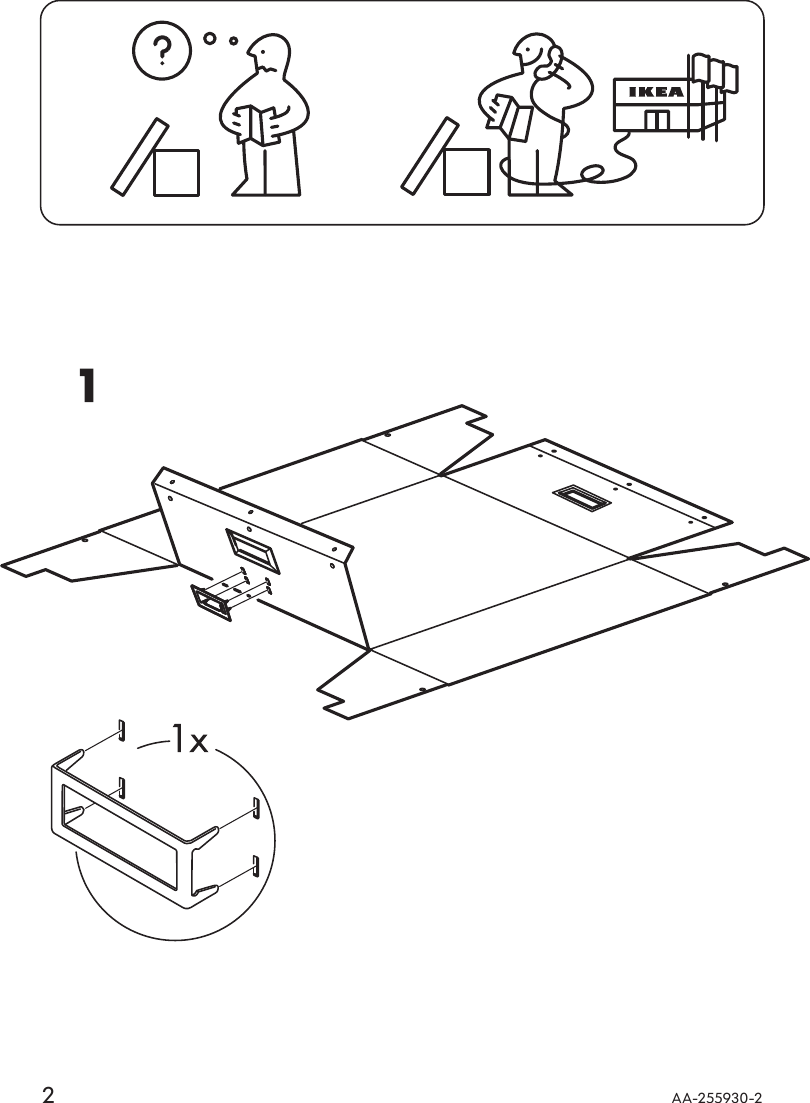 Page 2 of 4 - Ikea Ikea-Kassett-Clothes-Box-W-Lid-17X22X7-Assembly-Instruction