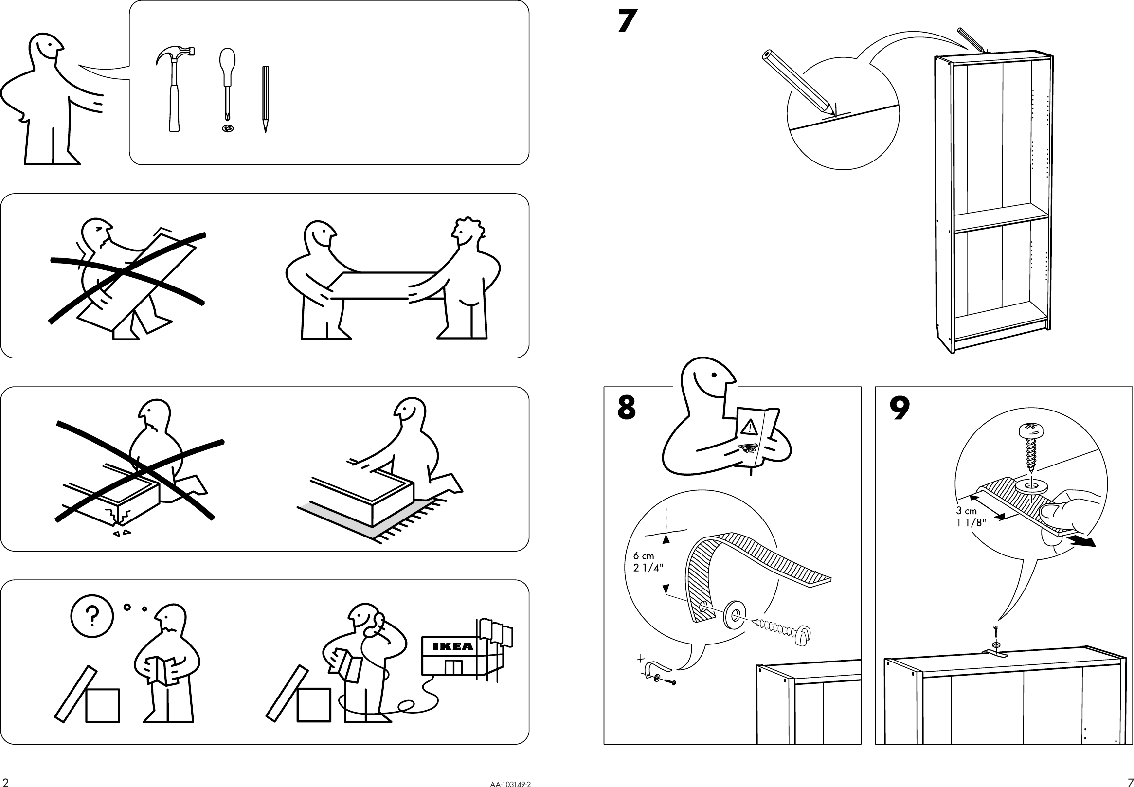 Ikea Kilby Bookcase 26 3 8x76 8 Assembly Instruction