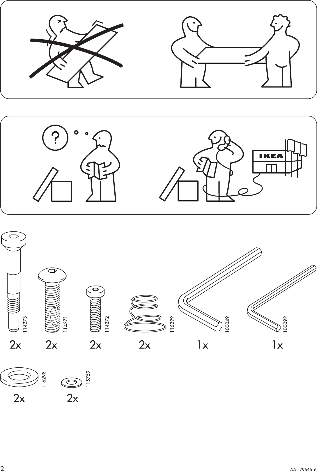Page 2 of 12 - Ikea Ikea-Klappe-Swivel-Chair-Assembly-Instruction