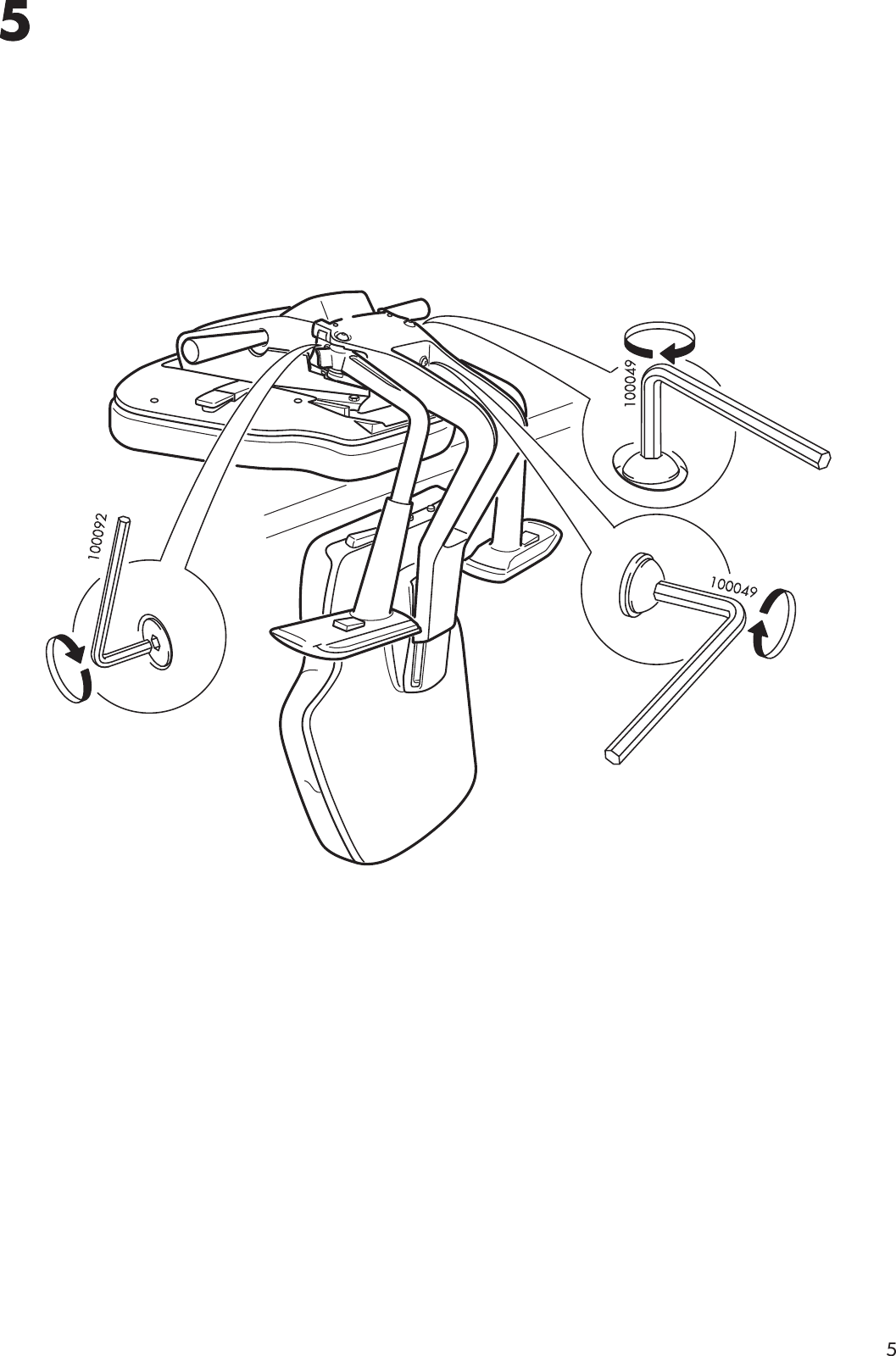 Page 5 of 12 - Ikea Ikea-Klappe-Swivel-Chair-Assembly-Instruction