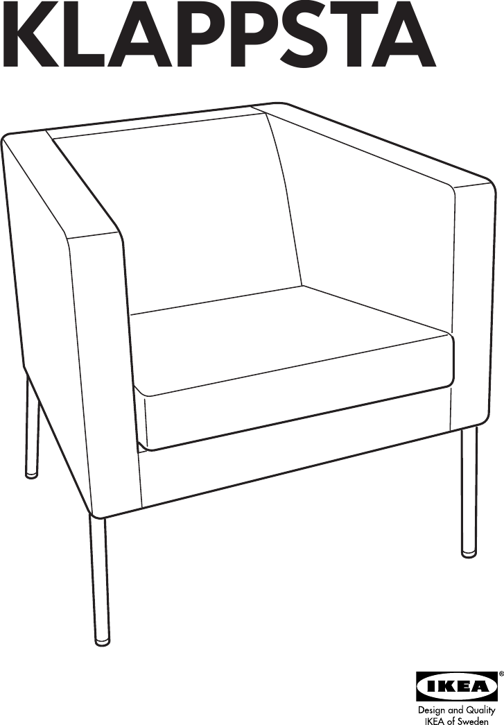 Page 1 of 4 - Ikea Ikea-Klappsta-Armchair-Underframe-Legs-Assembly-Instruction