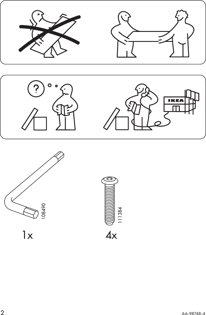 Page 2 of 4 - Ikea Ikea-Klappsta-Armchair-Underframe-Legs-Assembly-Instruction