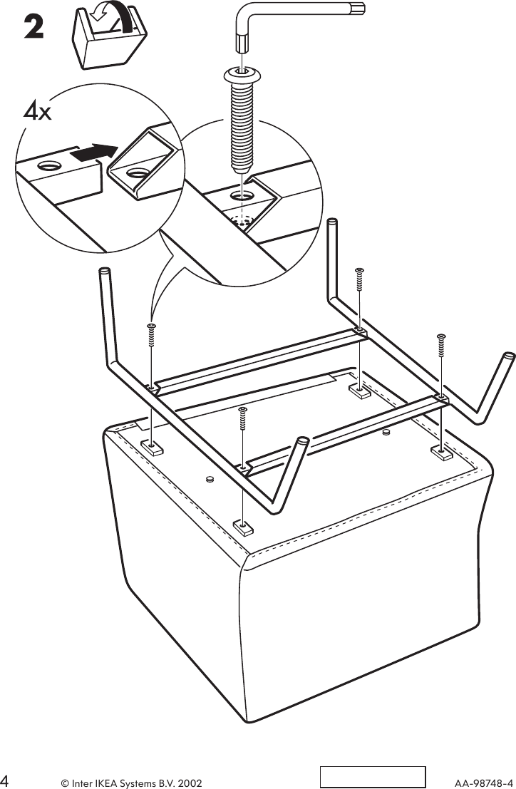 Page 4 of 4 - Ikea Ikea-Klappsta-Armchair-Underframe-Legs-Assembly-Instruction