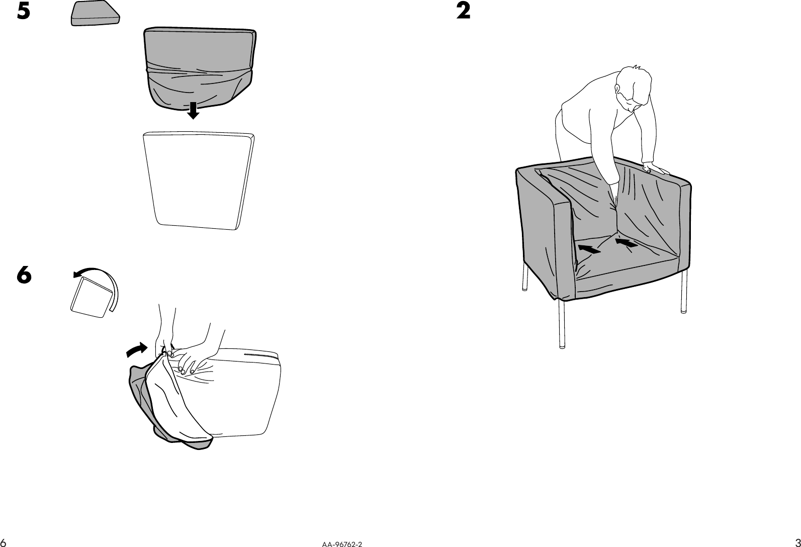 Page 3 of 4 - Ikea Ikea-Klappsta-Chair-Cover-Assembly-Instruction