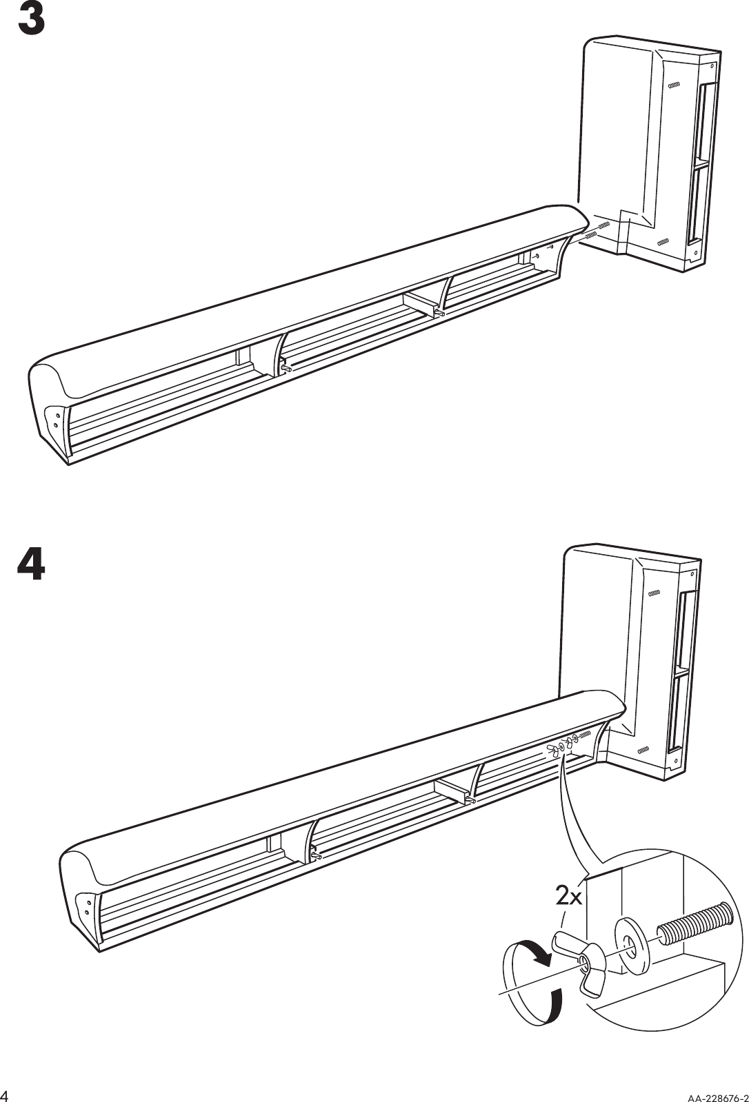 Page 4 of 8 - Ikea Ikea-Klippan-4-Seat-Sofa-Frame-Assembly-Instruction