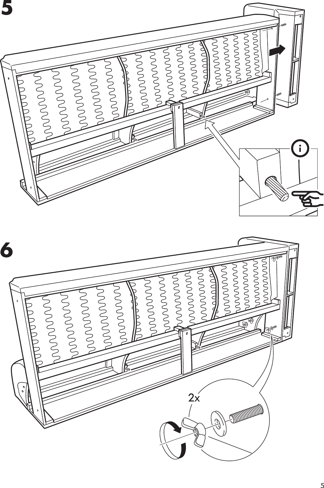 Page 5 of 8 - Ikea Ikea-Klippan-4-Seat-Sofa-Frame-Assembly-Instruction
