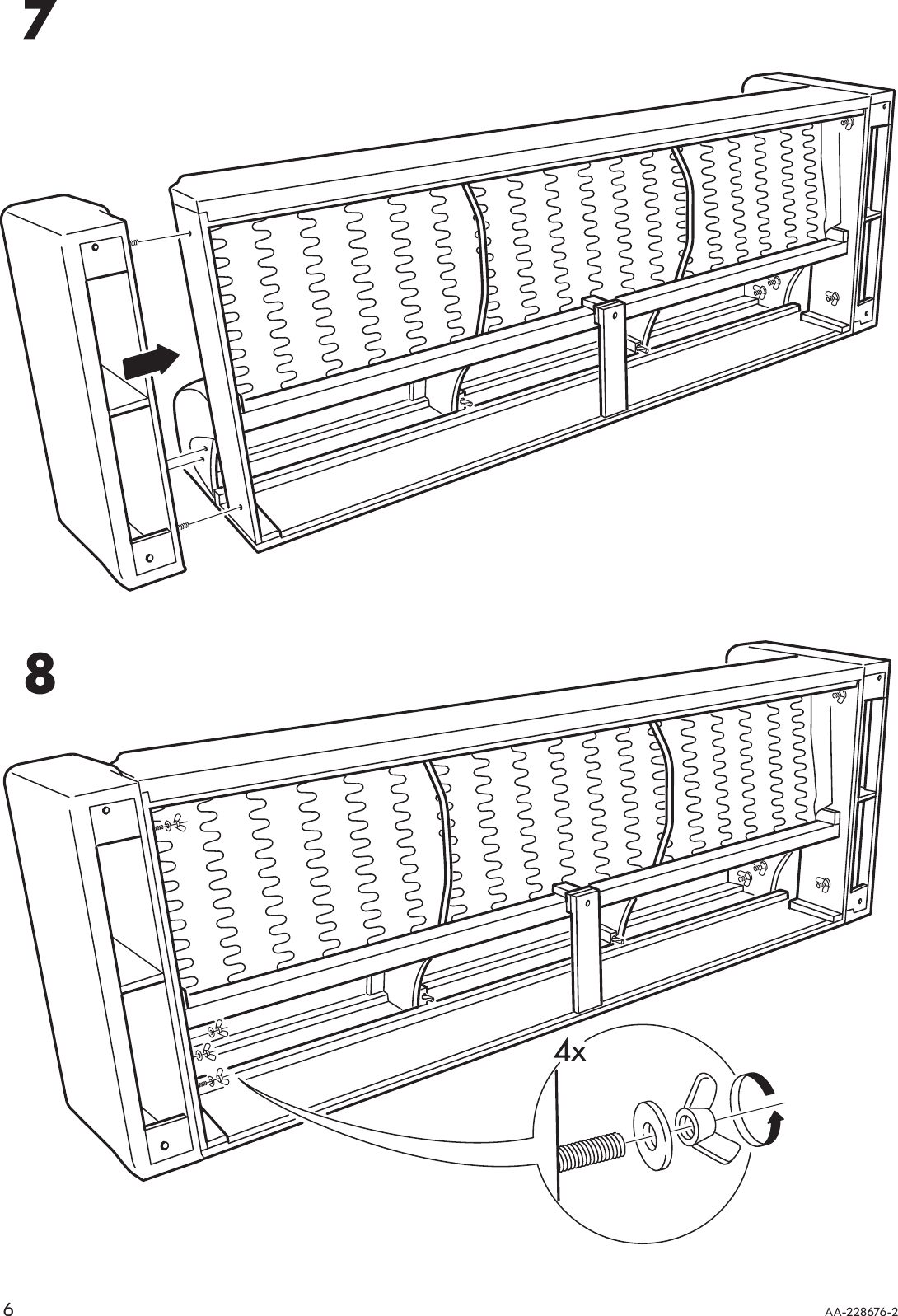 Page 6 of 8 - Ikea Ikea-Klippan-4-Seat-Sofa-Frame-Assembly-Instruction